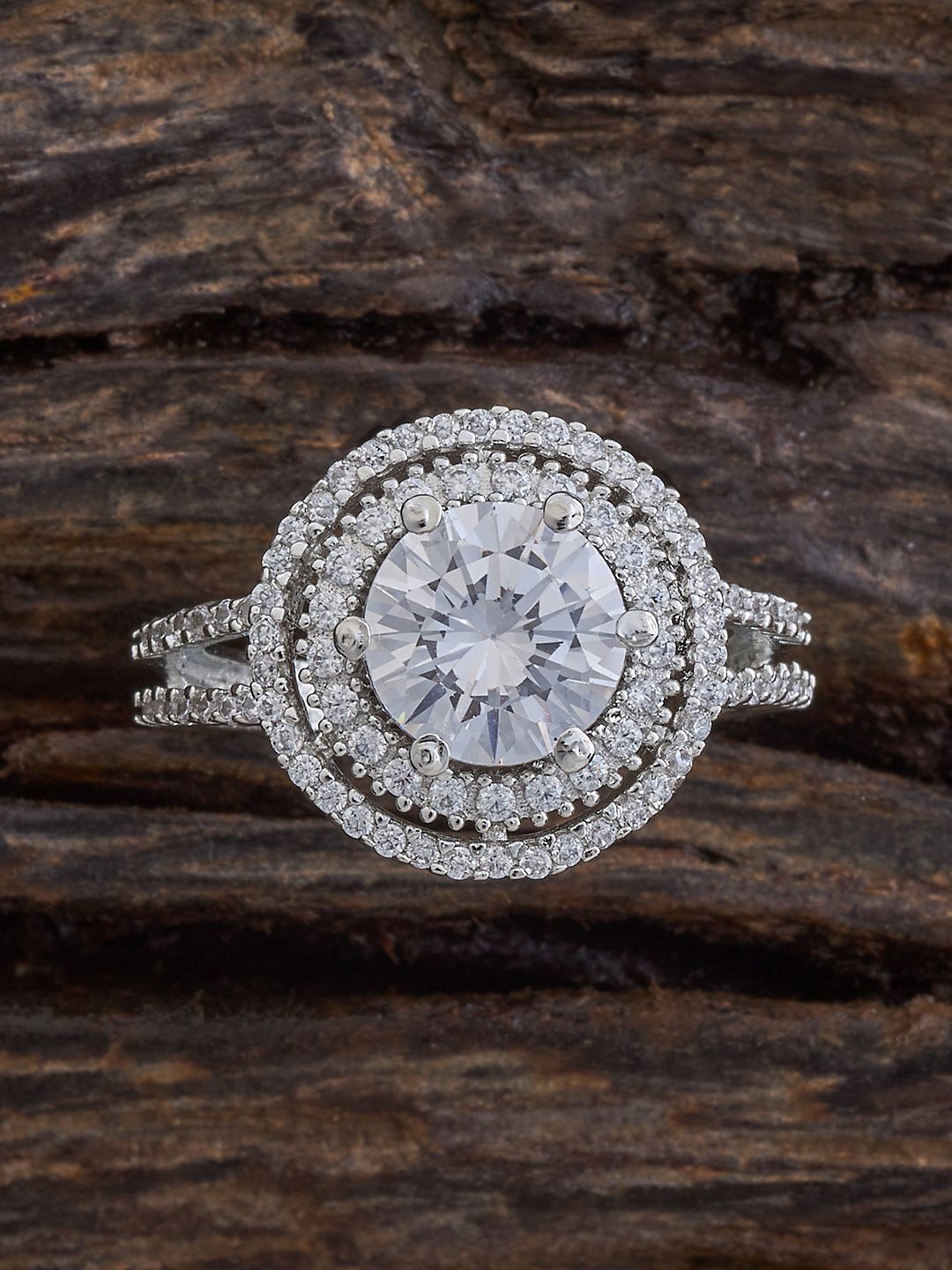 Kushal's Fashion Jewellery Rhodium-Plated CZ Stone-Studded Adjustable Finger Ring, Silver
Kushal's Fashion Jewellery Rhodium-Plated CZ Stone-Studded Adjustable Finger Ring, Silver