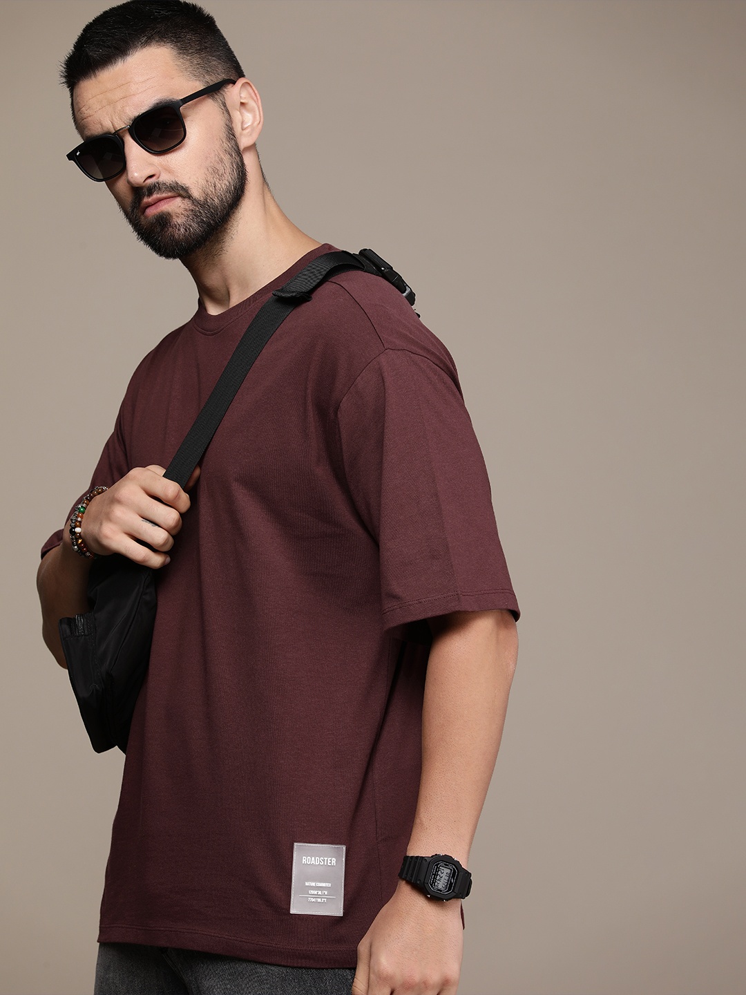 The Roadster Life Co. Pure Cotton Solid Drop-Shoulder Sleeves Casual T-shirt, Burgundy
The Roadster Life Co. Pure Cotton Solid Drop-Shoulder Sleeves Casual T-shirt, Burgundy