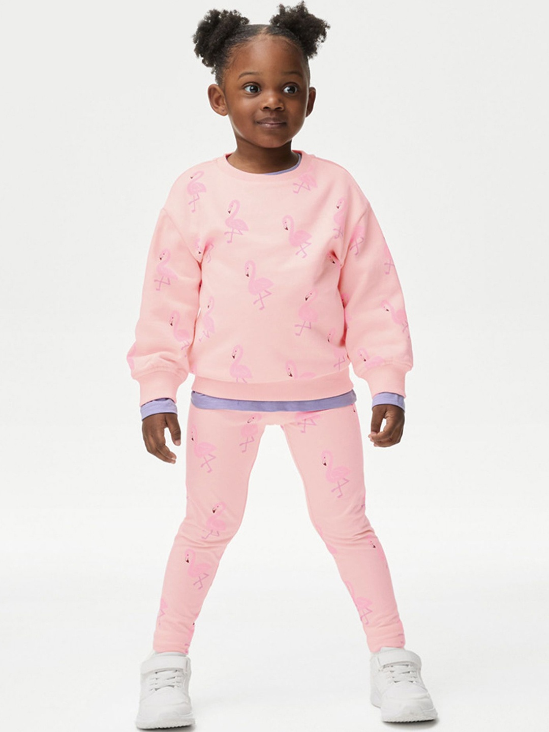 LULU & SKY Girls Printed Round Neck Long Sleeves Organic Cotton Sweatshirt With Legging, Pink
LULU & SKY Girls Printed Round Neck Long Sleeves Organic Cotton Sweatshirt With Legging, Pink