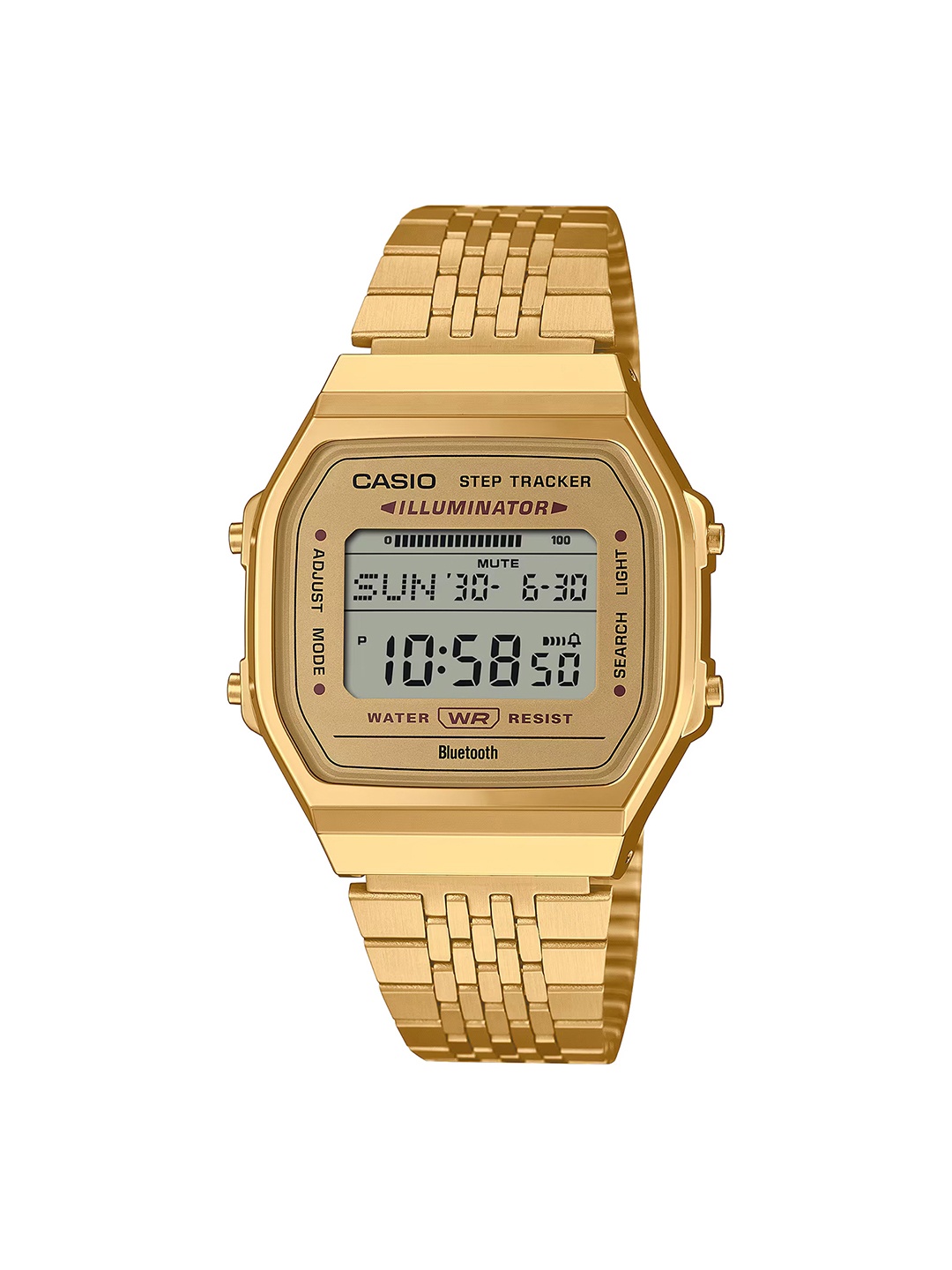 CASIO Unisex Dial & Stainless Steel Cuff Straps Digital Chronograph Watch D368, Gold
CASIO Unisex Dial & Stainless Steel Cuff Straps Digital Chronograph Watch D368, Gold
