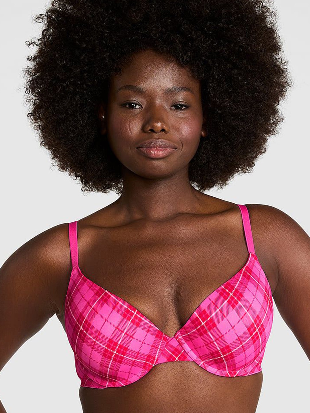 Victoria's Secret Checked Medium Coverage Underwired Heavily Padded Push-Up Bra, Pink
Victoria's Secret Checked Medium Coverage Underwired Heavily Padded Push-Up Bra, Pink