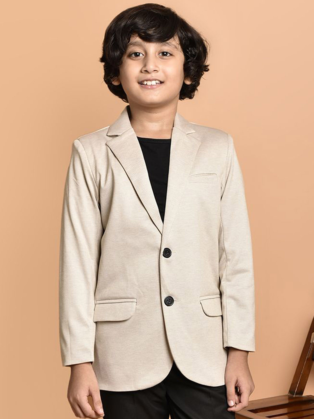 PRINTCULTR Boys Single-Breasted Slim-Fit Casual Blazer, Cream
PRINTCULTR Boys Single-Breasted Slim-Fit Casual Blazer, Cream