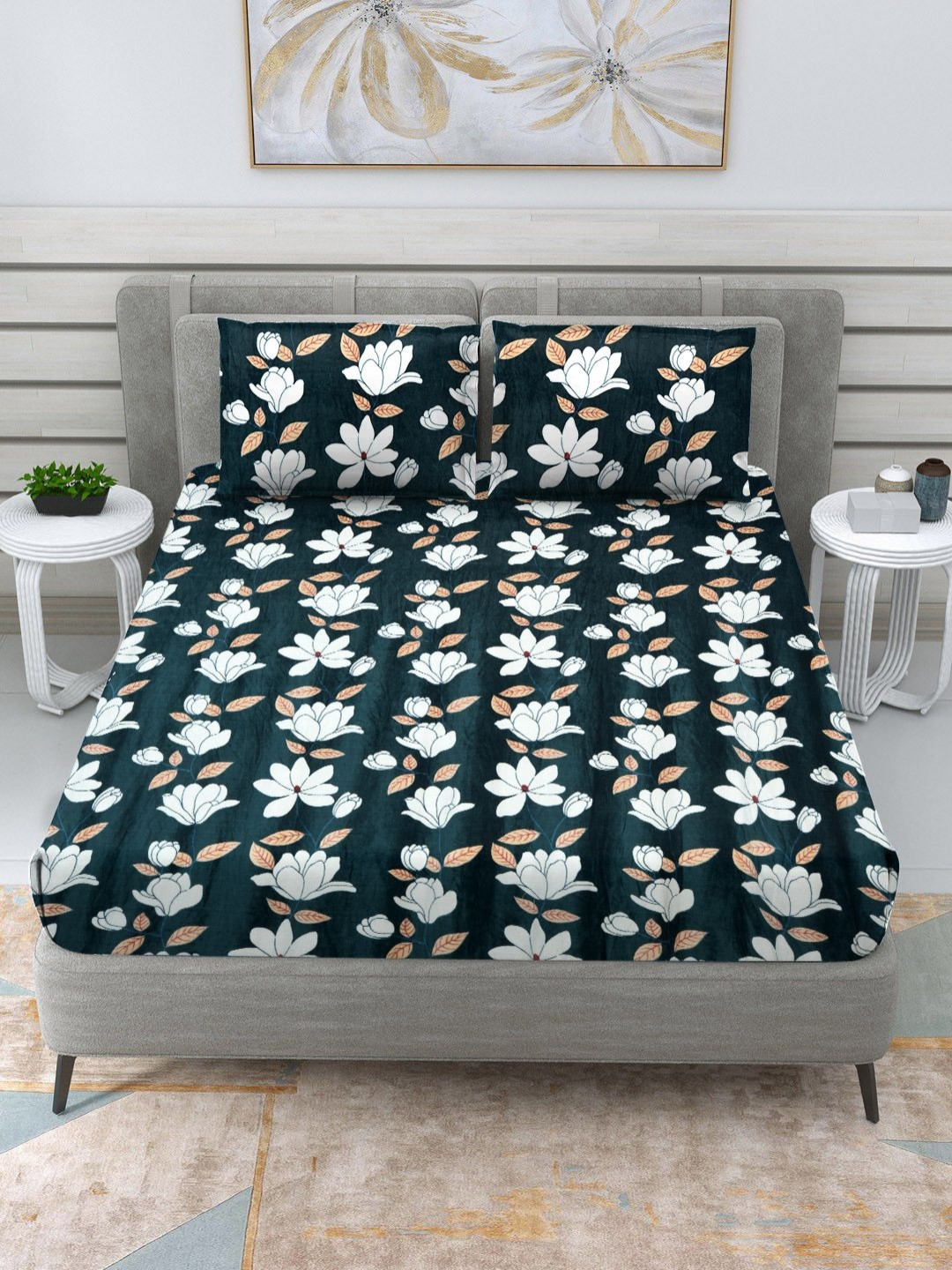 RRC Sea Green Floral 300 TC Queen Bedsheet with 2 Pillow Covers
RRC Sea Green Floral 300 TC Queen Bedsheet with 2 Pillow Covers