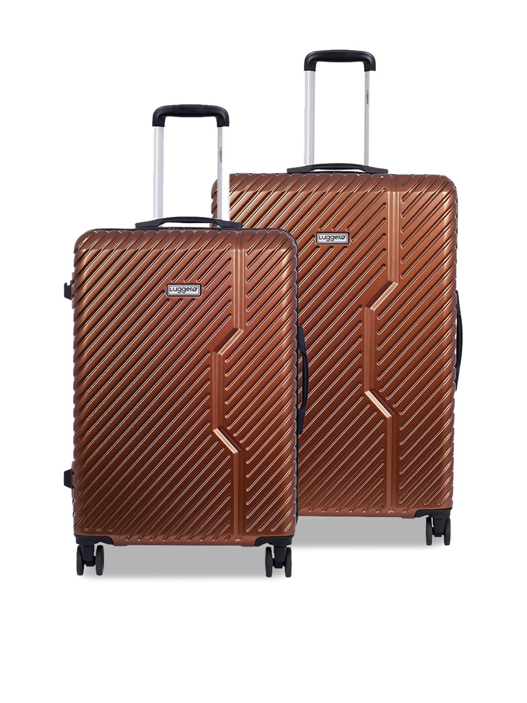 Luggero 2 Pcs 360-Degree Rotation Textured Hard-Sided Large & Medium Trolley Bag, Orange
Luggero 2 Pcs 360-Degree Rotation Textured Hard-Sided Large & Medium Trolley Bag, Orange