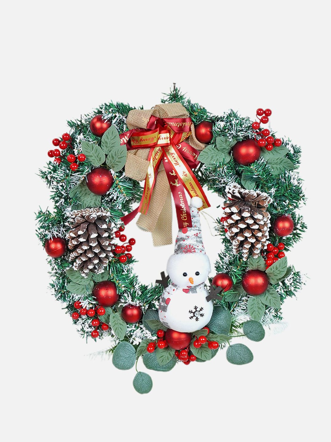 Little Surprise Box LLP Bow Snowman With Heavy Fillers Artificial Christmas Wreath, Red
Little Surprise Box LLP Bow Snowman With Heavy Fillers Artificial Christmas Wreath, Red