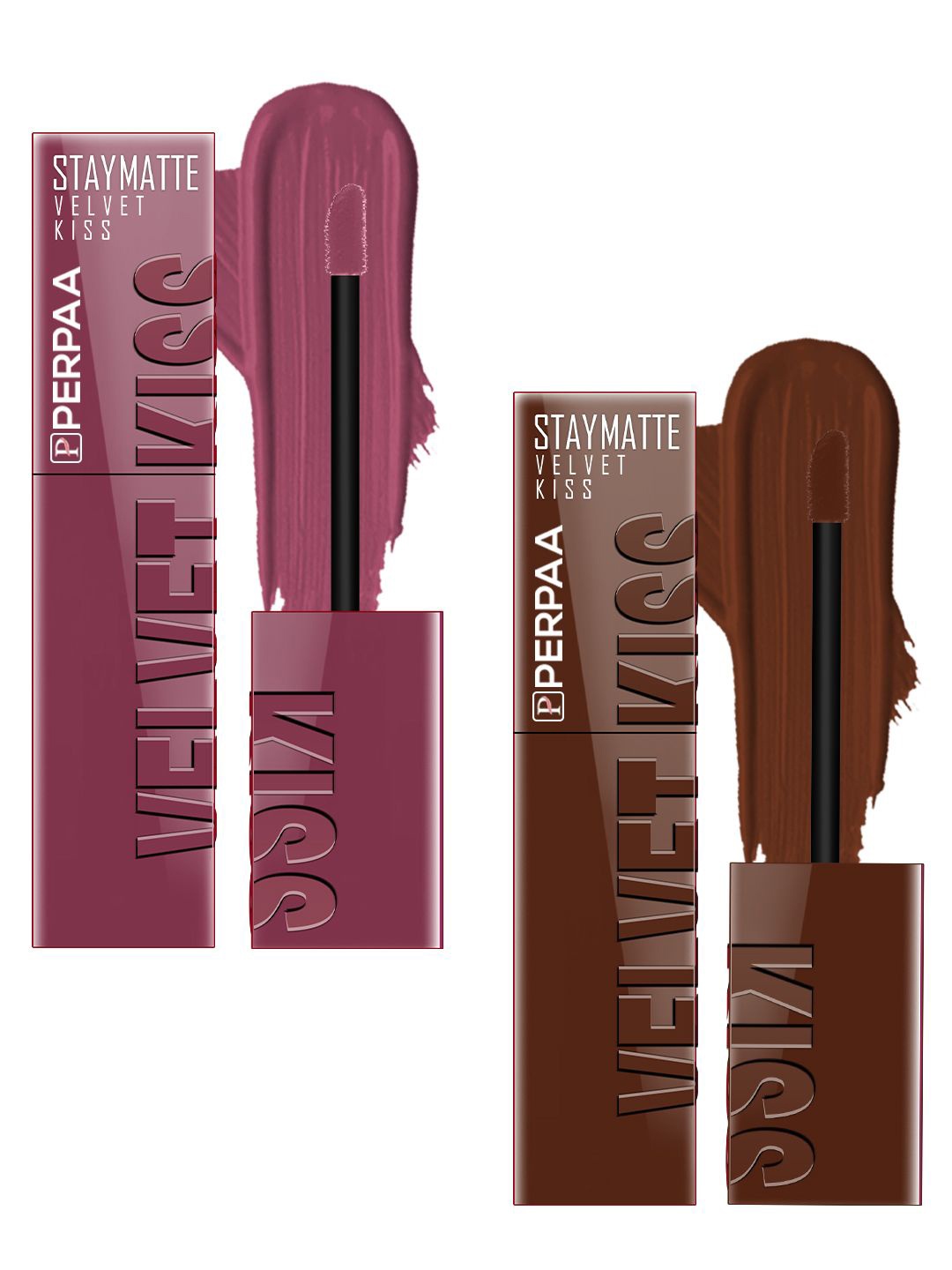 PERPAA Velvet Kiss Set Of 2 Liquid Lipstick - 3.5 ml Each - Light Mauve-04-Dark Brown-07
PERPAA Velvet Kiss Set Of 2 Liquid Lipstick - 3.5 ml Each - Light Mauve-04-Dark Brown-07