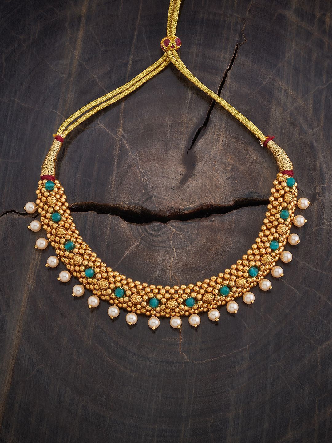 Kushal's Fashion Jewellery Gold-Plated Stone Studded & Beaded Antique Necklace
Kushal's Fashion Jewellery Gold-Plated Stone Studded & Beaded Antique Necklace