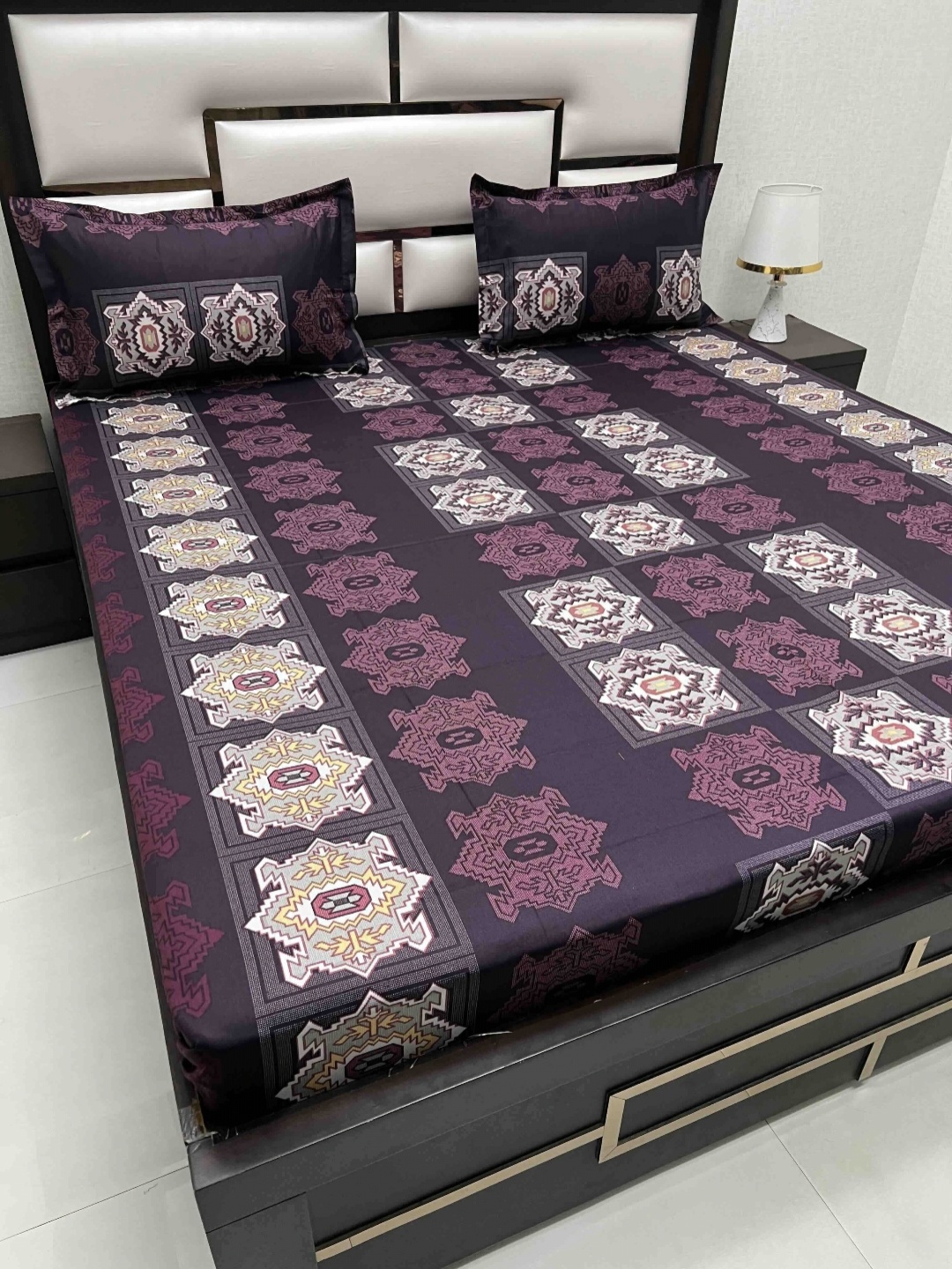 Pure Decor Purple & Brown Ethnic Motifs 210 TC Queen Bedsheet with 2 Pillow Covers
Pure Decor Purple & Brown Ethnic Motifs 210 TC Queen Bedsheet with 2 Pillow Covers