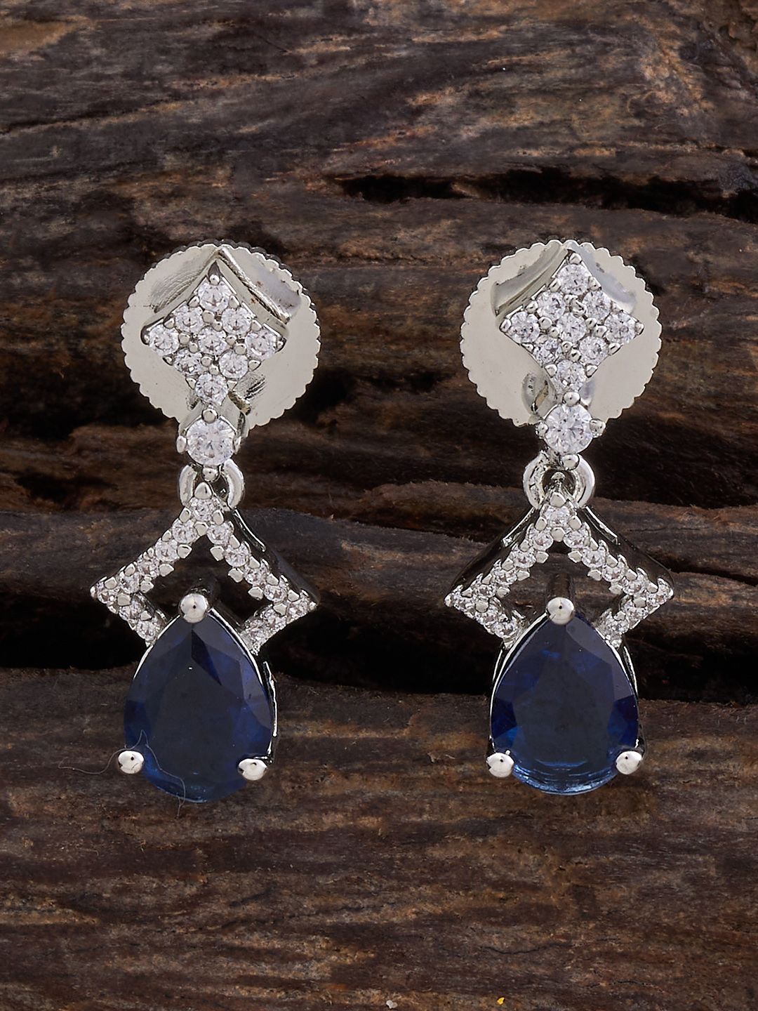 Kushal's Fashion Jewellery Rhodium-Plated Teardrop Shaped Zircon Drop Earrings, Silver
Kushal's Fashion Jewellery Rhodium-Plated Teardrop Shaped Zircon Drop Earrings, Silver