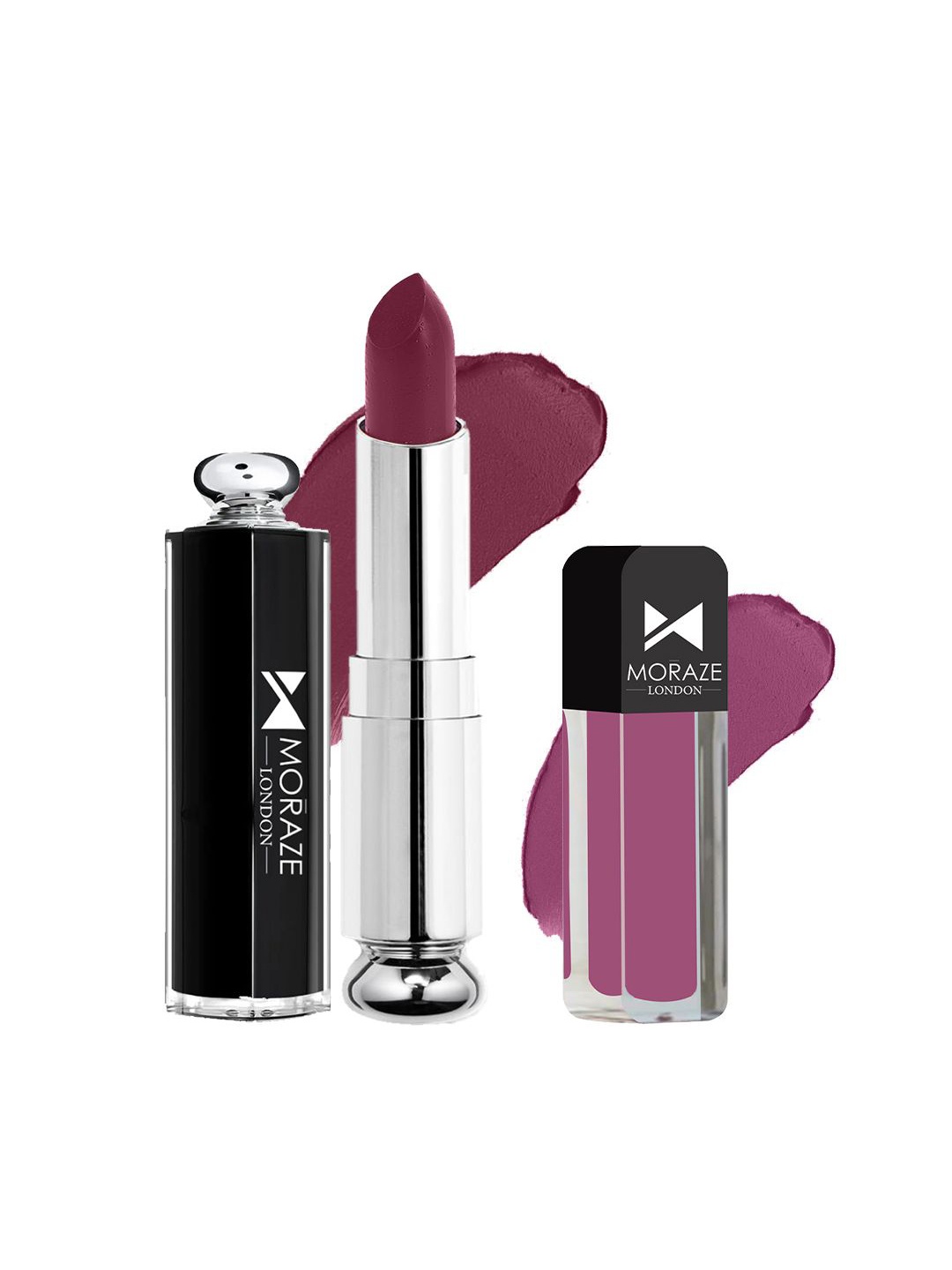 Moraze Set Of 2 Full Coverage Long-Lasting Matte Lipsticks - Sassy Girl & Made Him Blush, Purple
Moraze Set Of 2 Full Coverage Long-Lasting Matte Lipsticks - Sassy Girl & Made Him Blush, Purple