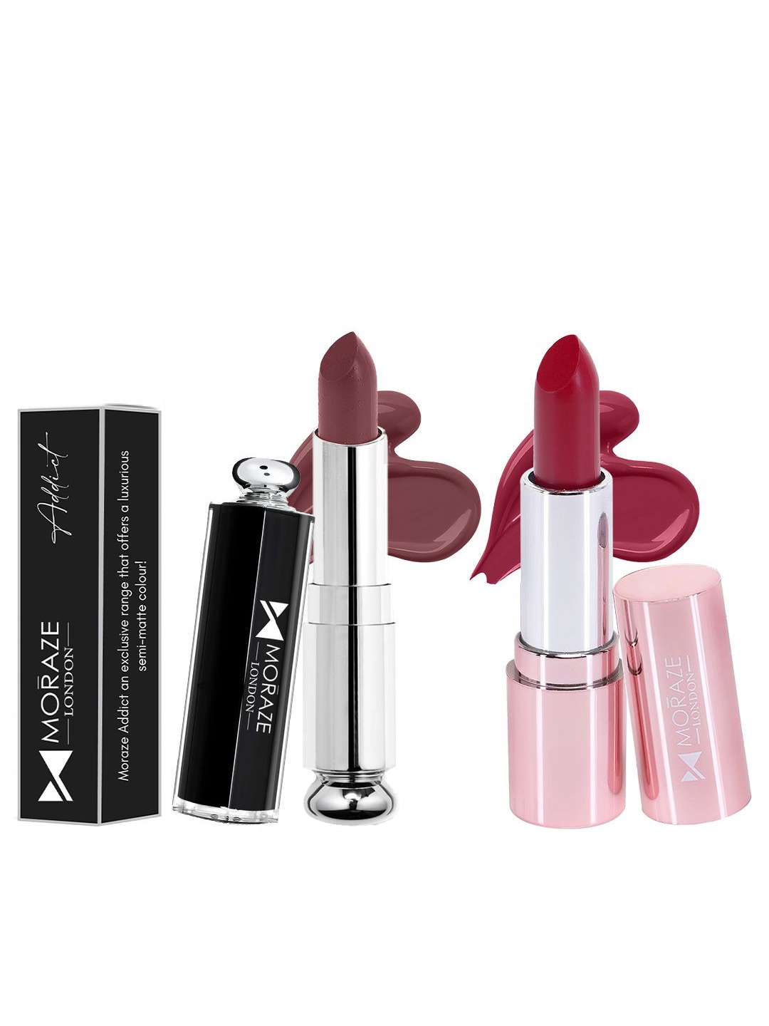 Moraze Set Of 2 Full Coverage Long-Lasting Matte Lipsticks - Cappucino & See You Noneday, Purple
Moraze Set Of 2 Full Coverage Long-Lasting Matte Lipsticks - Cappucino & See You Noneday, Purple