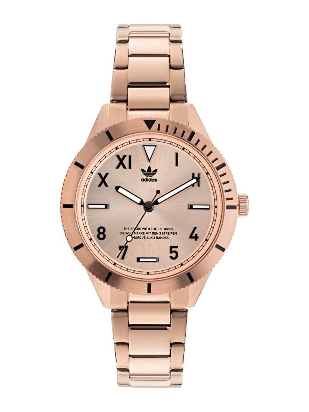 ADIDAS Originals Unisex Brass Dial & Stainless Steel Bracelet Style Straps Analogue Watch AOFH22063, Rose gold
ADIDAS Originals Unisex Brass Dial & Stainless Steel Bracelet Style Straps Analogue Watch AOFH22063, Rose gold