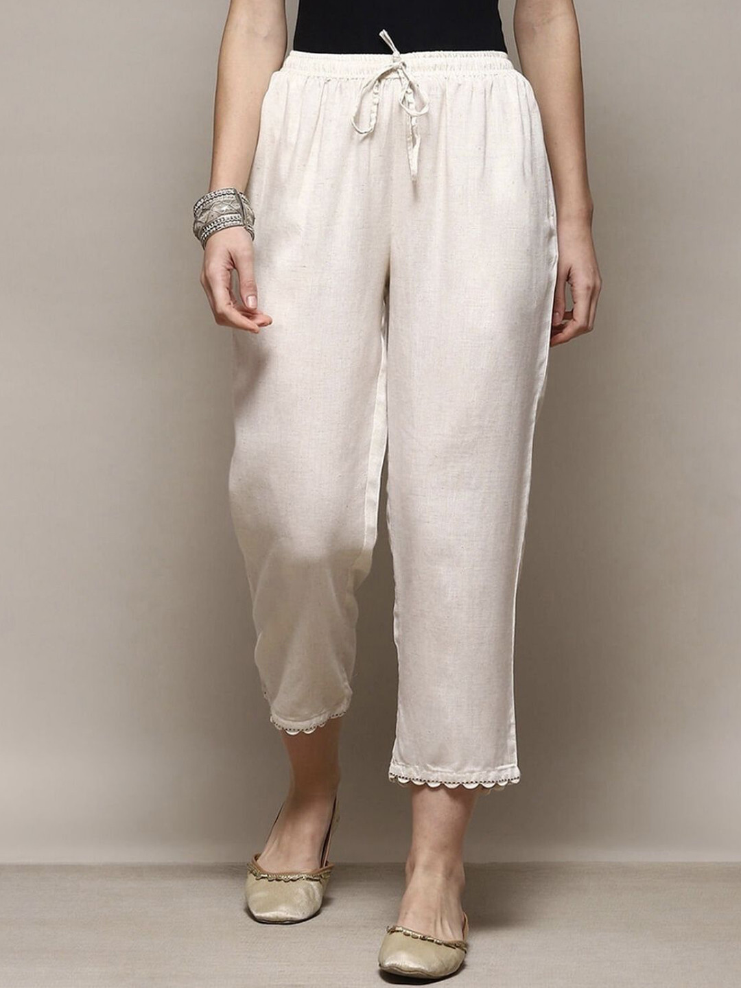 BCZ Style Women Flared Ethnic Palazzos, Cream
BCZ Style Women Flared Ethnic Palazzos, Cream