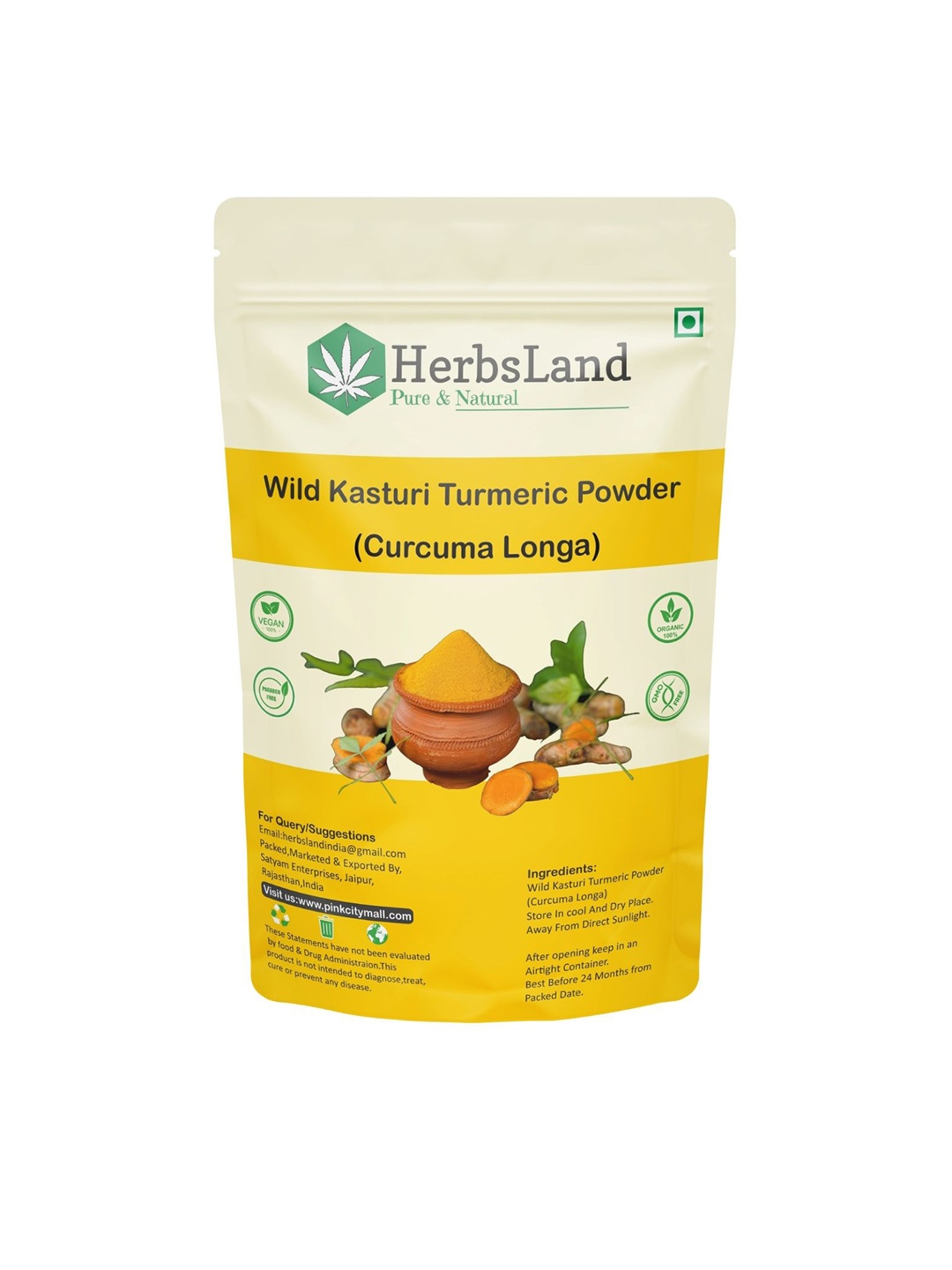 HerbsLand Wild Kasturi Turmeric Powder Face Pack For Glowing & Radiant Skin - 200 g, Yellow
HerbsLand Wild Kasturi Turmeric Powder Face Pack For Glowing & Radiant Skin - 200 g, Yellow
