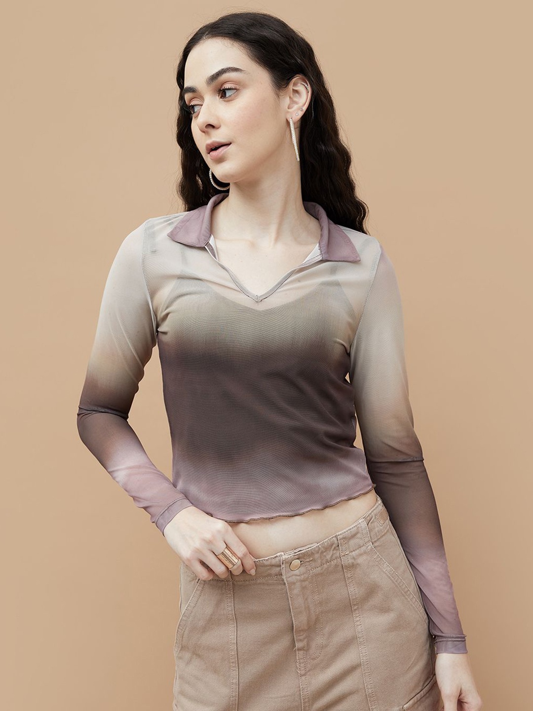 Ginger by Lifestyle Women Printed Polo Collar Extended Sleeves Pockets T-shirt, Brown
Ginger by Lifestyle Women Printed Polo Collar Extended Sleeves Pockets T-shirt, Brown