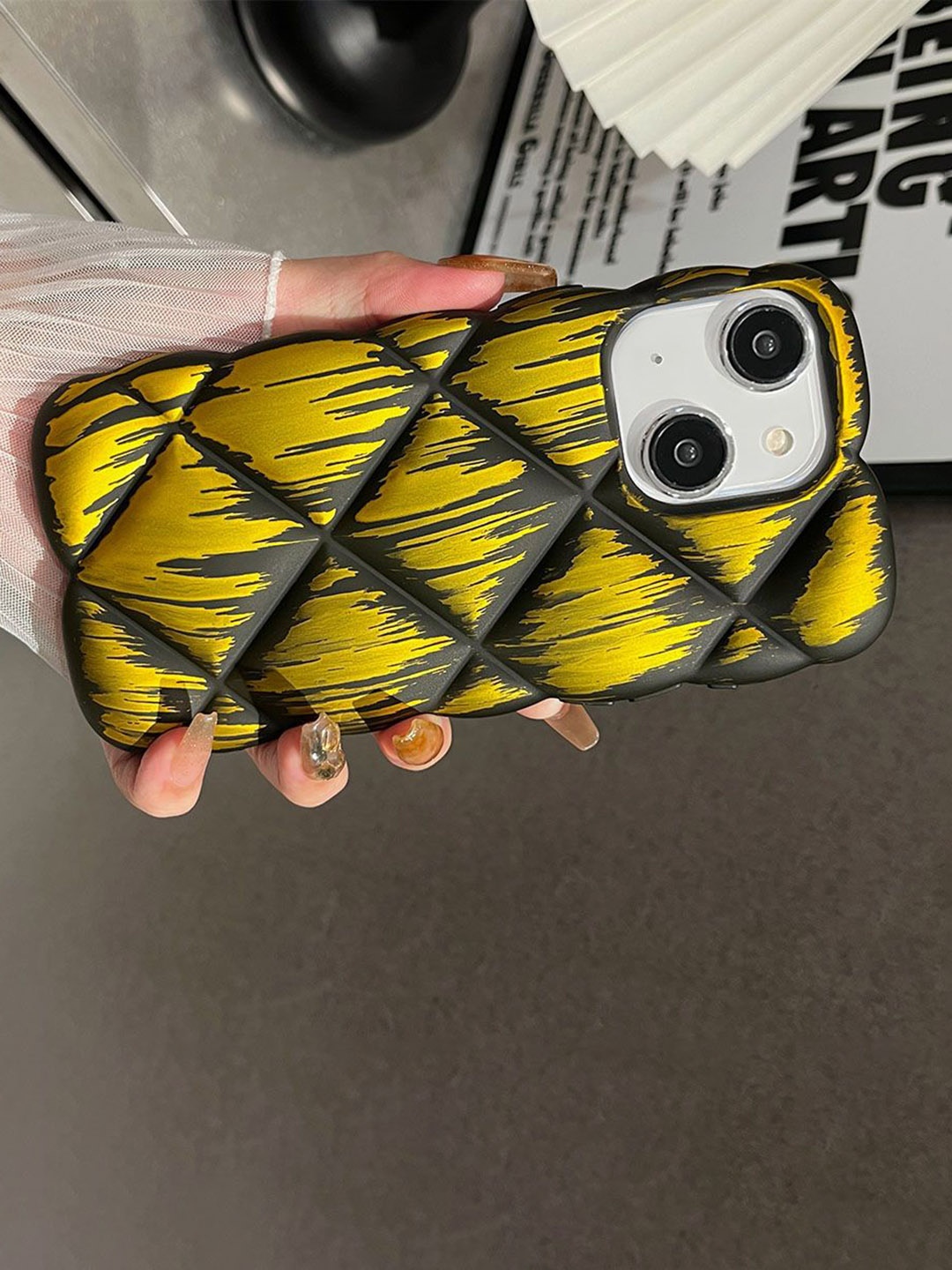 Luxury Kase Abstract Printed iPhone 14 Plus Back Case Mobile Accessories, Yellow
Luxury Kase Abstract Printed iPhone 14 Plus Back Case Mobile Accessories, Yellow