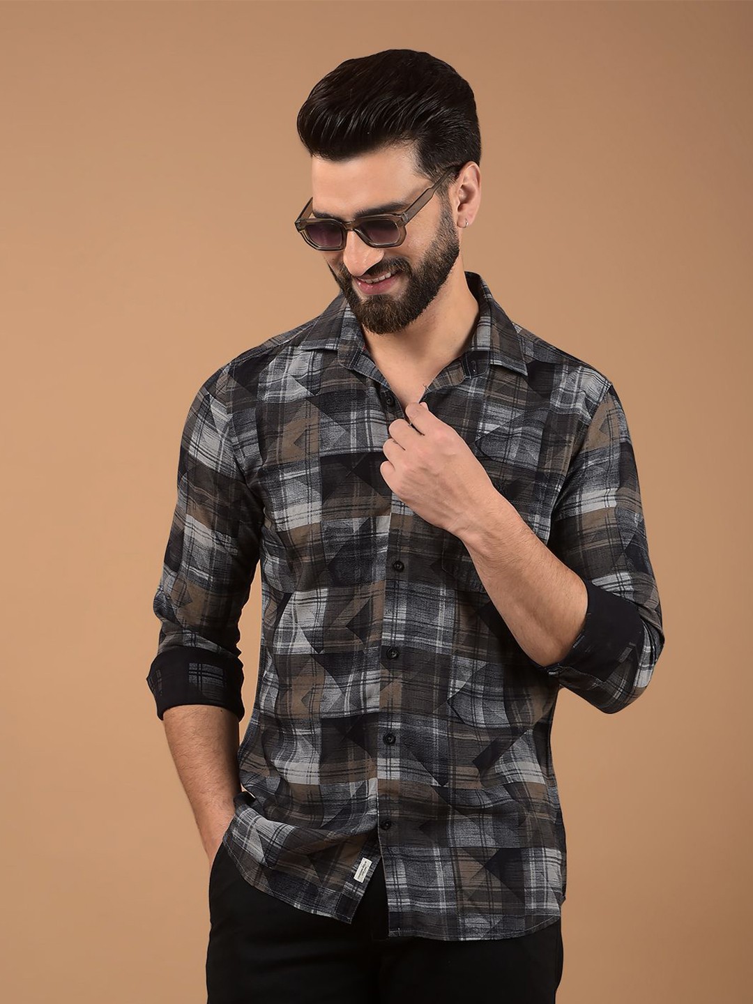 Crimsoune Club Men Classic Spread Collar Abstract Printed Cotton Slim Fit Casual Shirt, Black
Crimsoune Club Men Classic Spread Collar Abstract Printed Cotton Slim Fit Casual Shirt, Black