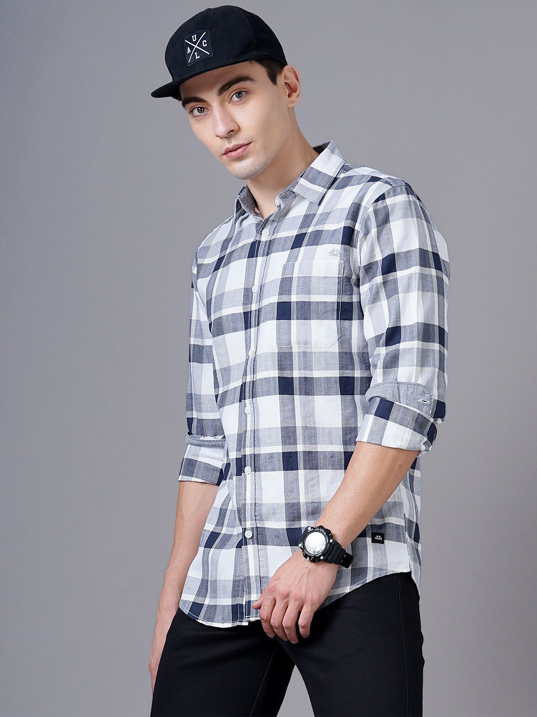 British Club Men Classic Spread Collar Tartan Checked Cotton Slim Fit Casual Shirt, White
British Club Men Classic Spread Collar Tartan Checked Cotton Slim Fit Casual Shirt, White