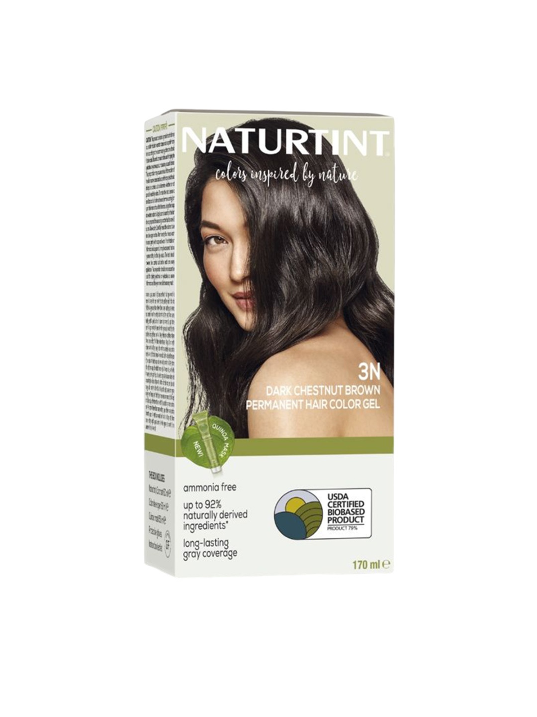 Naturtint Pure Grey Coverage Permanent Hair Color - 170 ml- 3N Dark Chestnut Brown
Naturtint Pure Grey Coverage Permanent Hair Color - 170 ml- 3N Dark Chestnut Brown