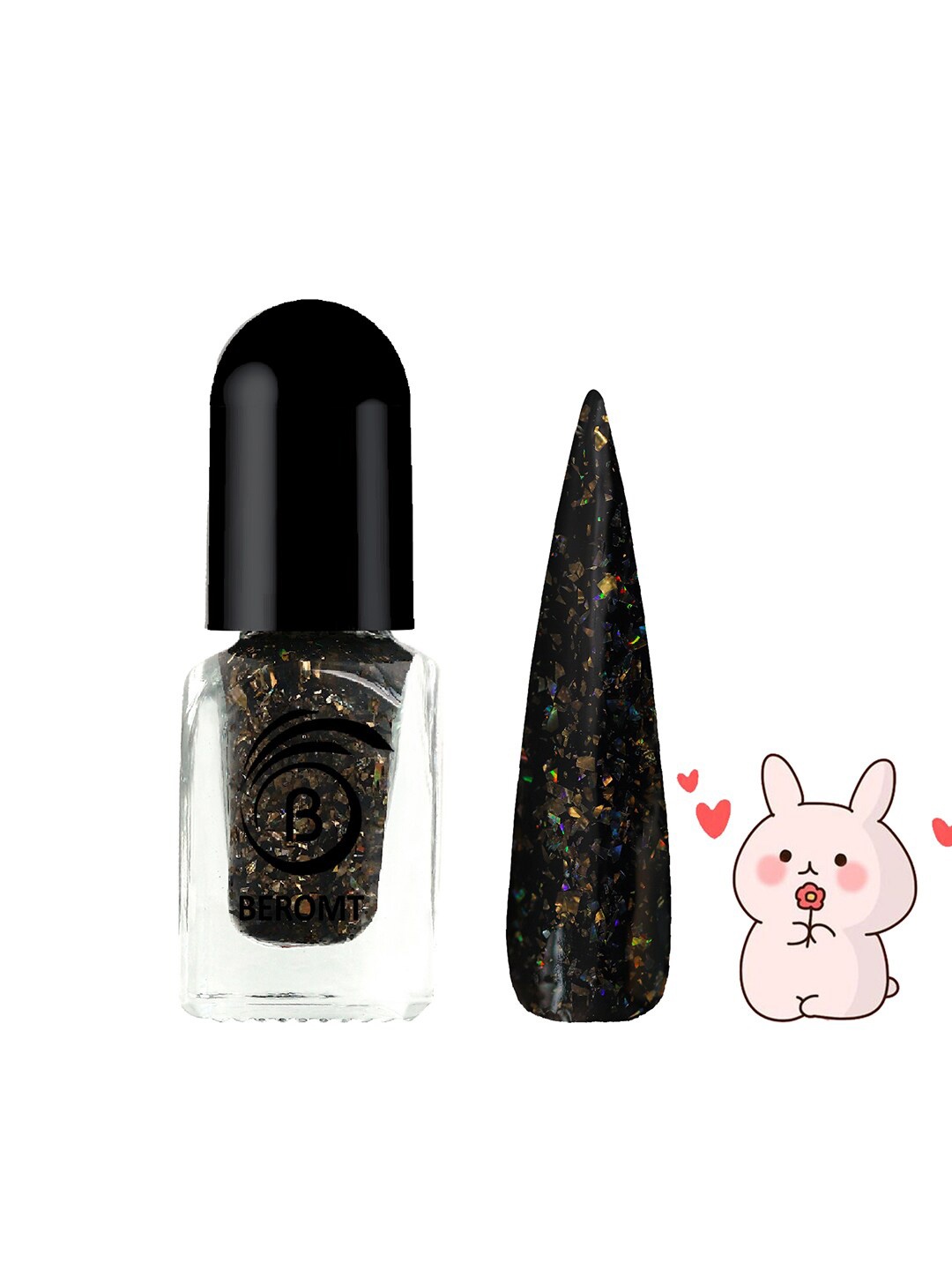 BEROMT Ultra Holo Chunky Bomb Gel Finish Effect Nail Polish 1.5ml - The Magician 211, Black
BEROMT Ultra Holo Chunky Bomb Gel Finish Effect Nail Polish 1.5ml - The Magician 211, Black
