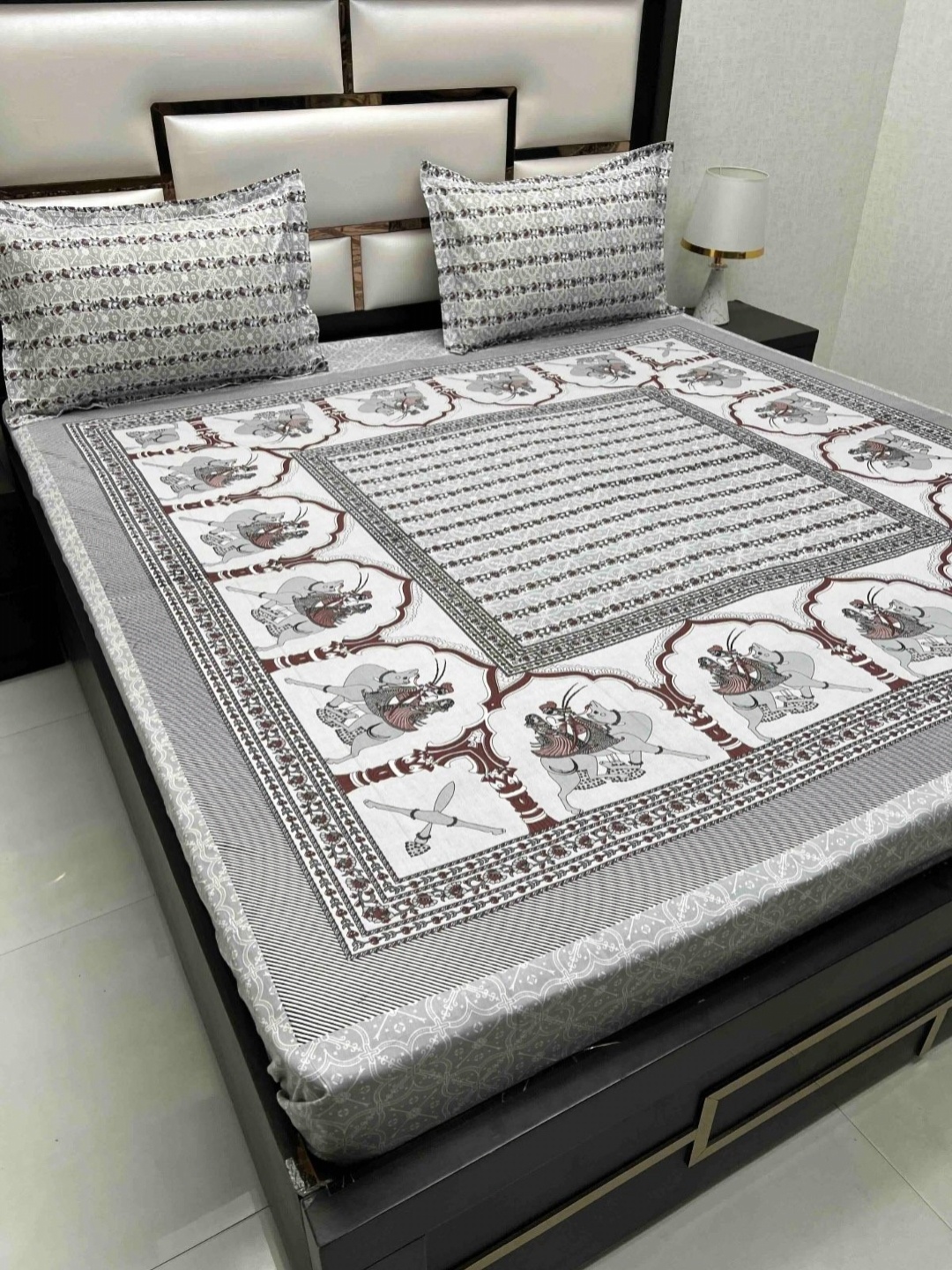 Pure Decor Cotton King Size Double Bed Bedsheet With 2 Pillow Covers 2.74m X 2.74m, Grey
Pure Decor Cotton King Size Double Bed Bedsheet With 2 Pillow Covers 2.74m X 2.74m, Grey
