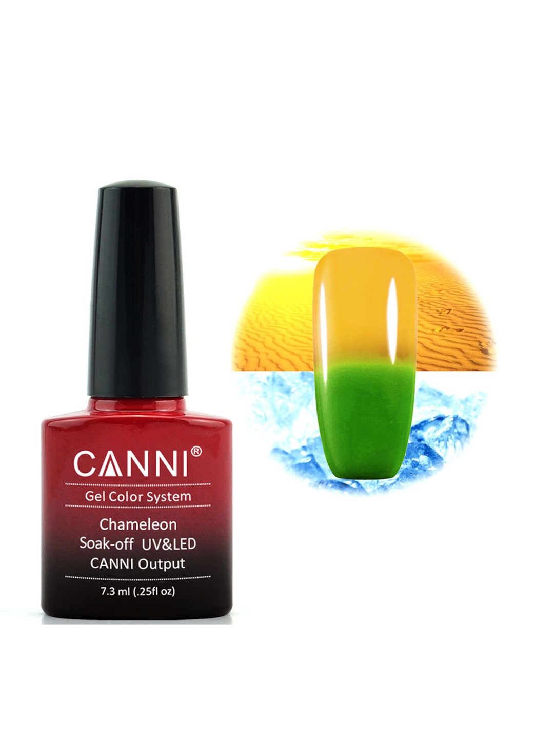 CANNI Chameleon Thermal Gel Temperature Color Changing Nail Polish - 7.3 ml - TG-341, Green
CANNI Chameleon Thermal Gel Temperature Color Changing Nail Polish - 7.3 ml - TG-341, Green