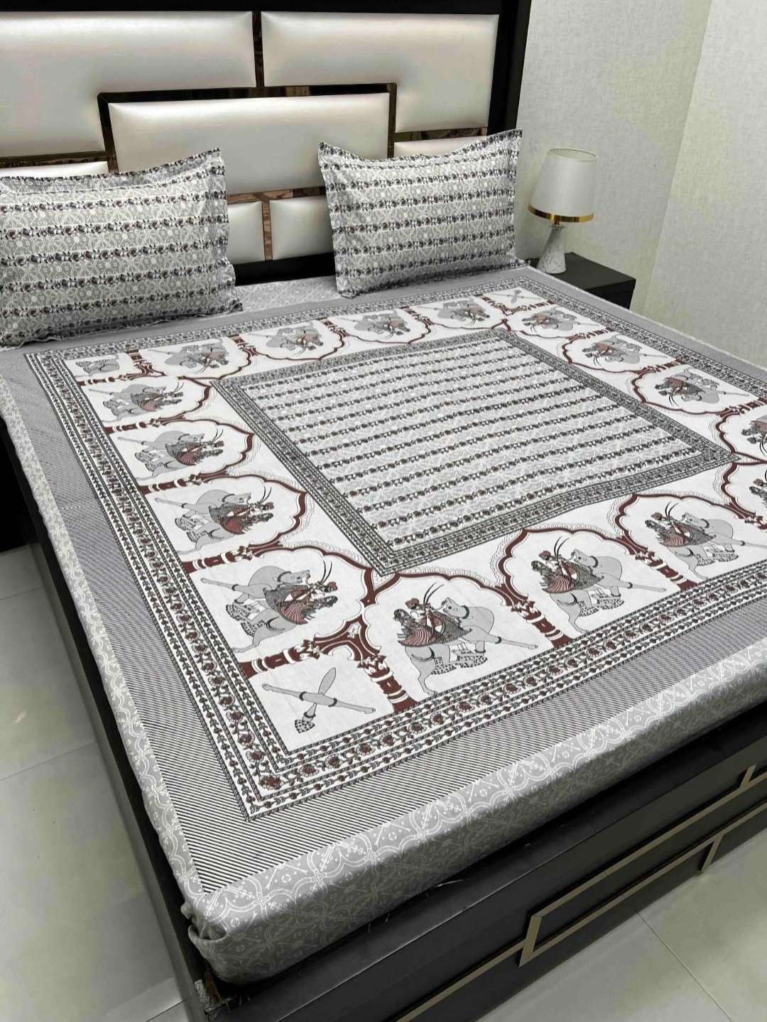 Pure Decor Cotton King Size Double Bed Bedsheet With 2 Pillow Covers 2.74m X 2.74m, Grey
Pure Decor Cotton King Size Double Bed Bedsheet With 2 Pillow Covers 2.74m X 2.74m, Grey