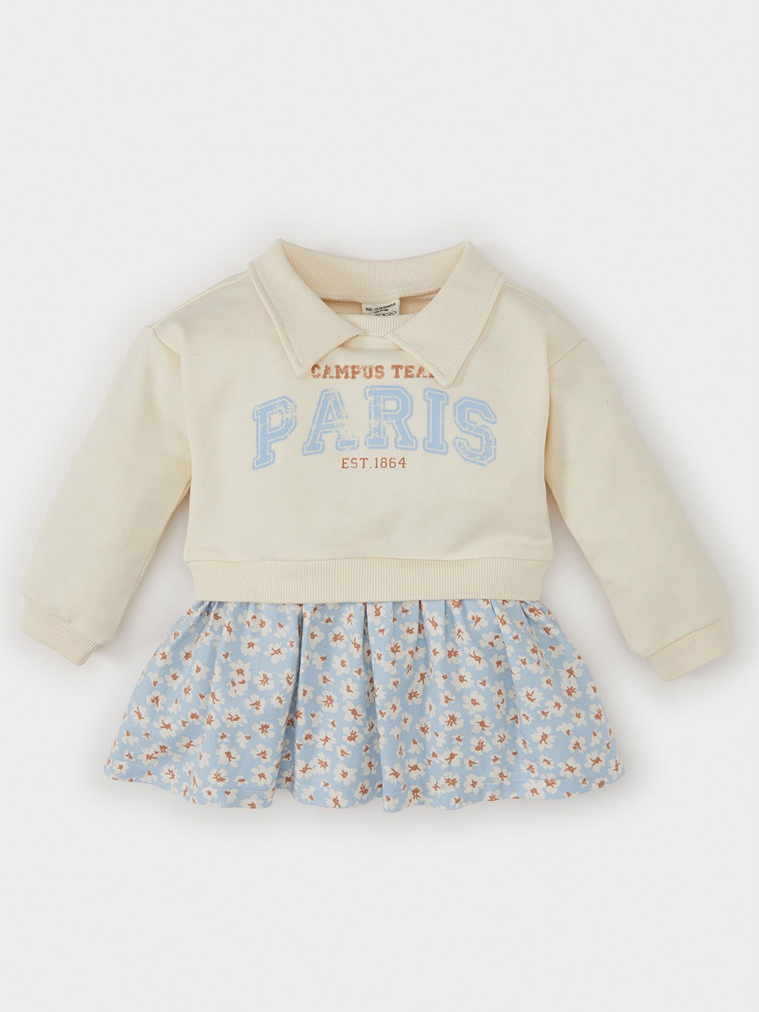 DeFacto Girls Typography Printed Gathered or Pleated Cotton Drop-Waist Dress, Cream
DeFacto Girls Typography Printed Gathered or Pleated Cotton Drop-Waist Dress, Cream