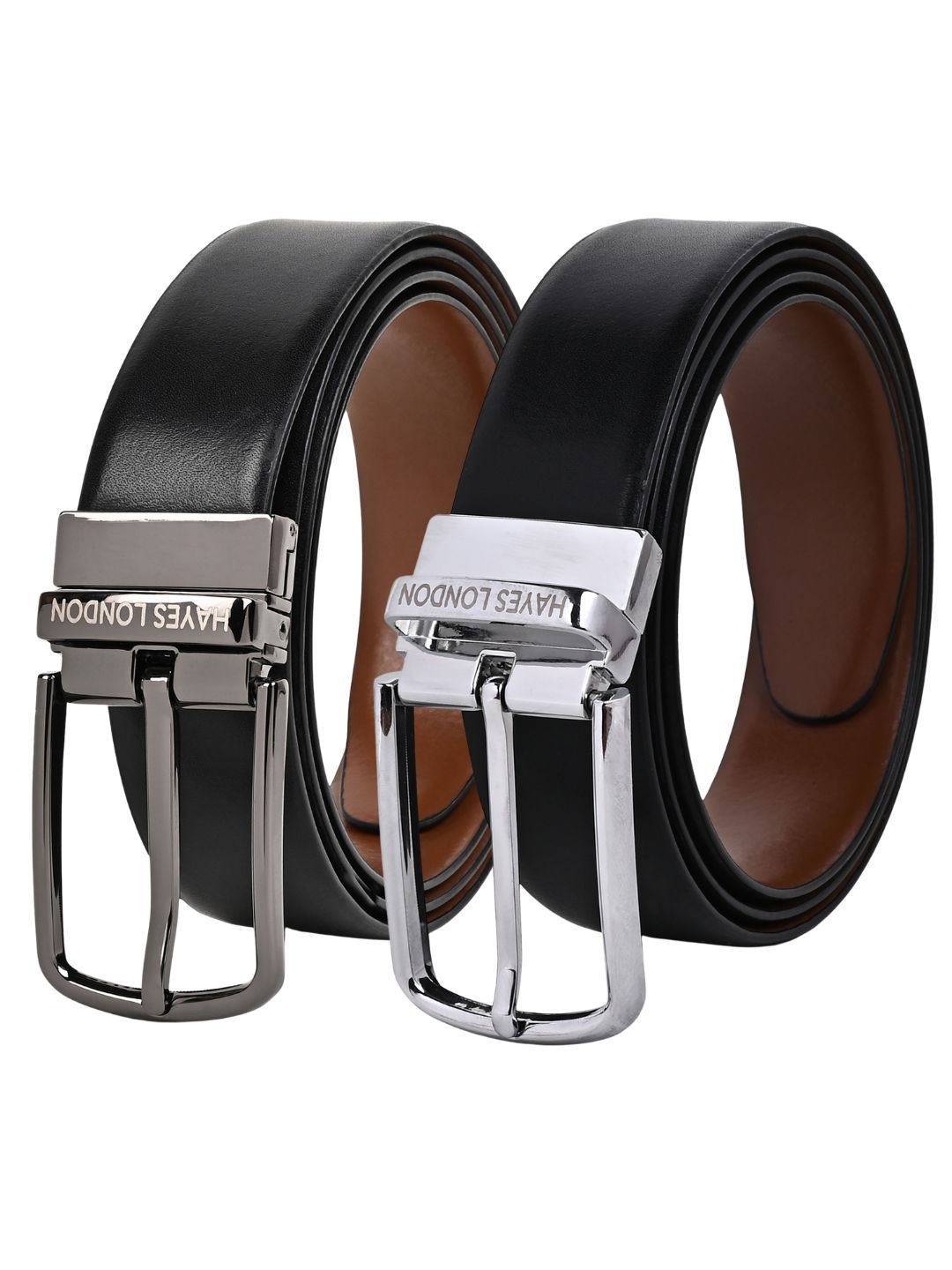 Hayes London Men Leather Belts Combo Pack Of 2 Genuine Premium Reversible Formal Belt, Black
Hayes London Men Leather Belts Combo Pack Of 2 Genuine Premium Reversible Formal Belt, Black
