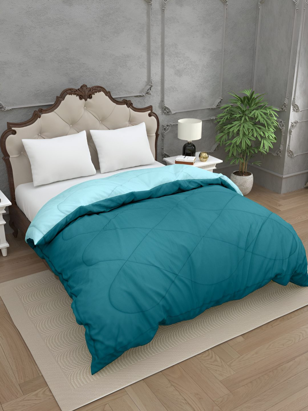 BED-SHEET.COM Teal Geometric Microfiber Mild Winter 300 GSM Double Bed Comforter
BED-SHEET.COM Teal Geometric Microfiber Mild Winter 300 GSM Double Bed Comforter