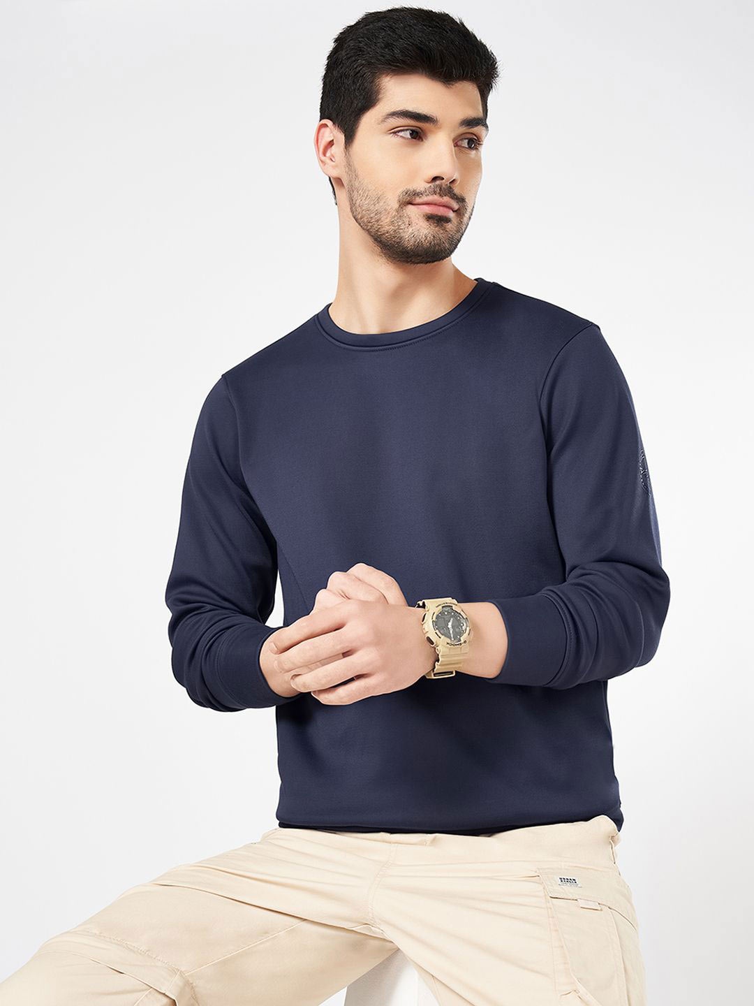 Urban Ranger by pantaloons Men Round Neck Long Sleeves Pullover Sweatshirt, Teal
Urban Ranger by pantaloons Men Round Neck Long Sleeves Pullover Sweatshirt, Teal