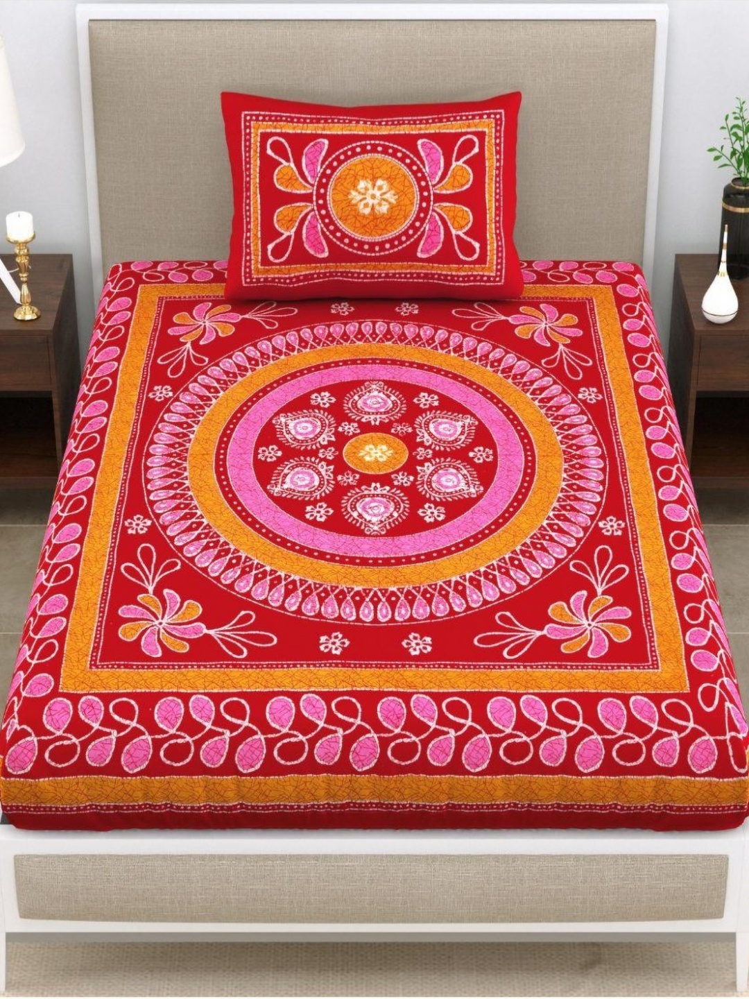 UNIQCHOICE Red & Yellow Floral Printed Cotton 120 TC Single Bedsheet Set 2.25 m x 1.5 m
UNIQCHOICE Red & Yellow Floral Printed Cotton 120 TC Single Bedsheet Set 2.25 m x 1.5 m