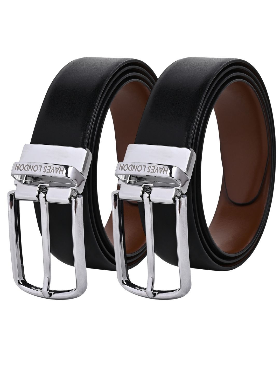 Hayes London Men Leather Belts Combo Pack Of 2 Genuine Premium Reversible Formal Belt, Black
Hayes London Men Leather Belts Combo Pack Of 2 Genuine Premium Reversible Formal Belt, Black