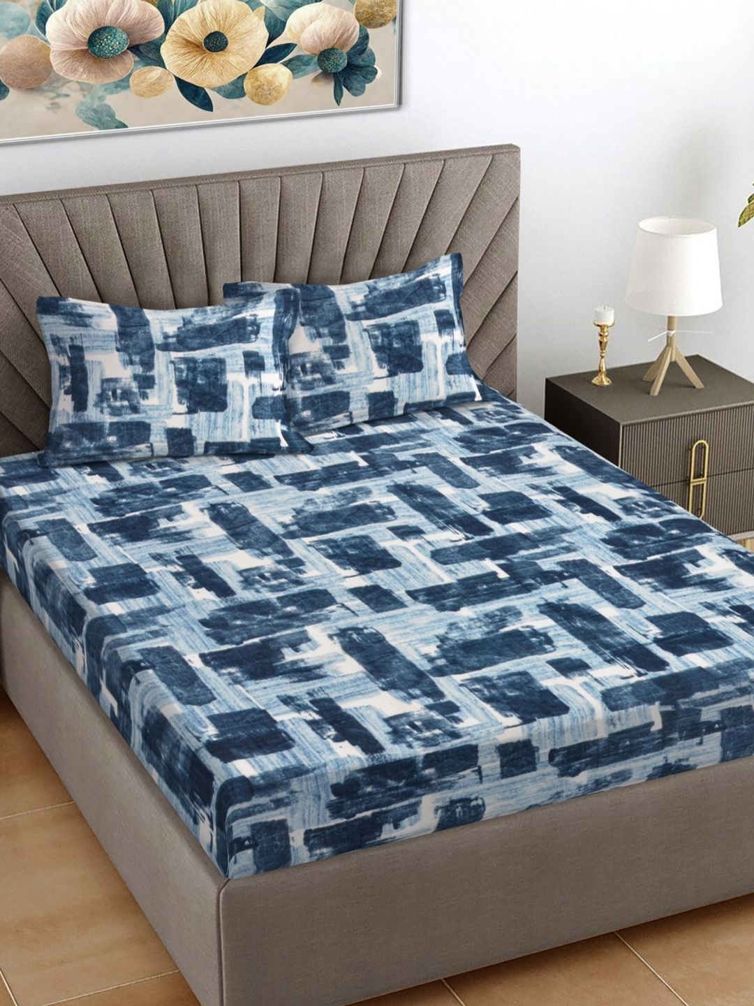 FABINALIV Blue & White Abstract Printed 300 TC Woolen King Bedsheet Set-2.50 m X 2.25 m
FABINALIV Blue & White Abstract Printed 300 TC Woolen King Bedsheet Set-2.50 m X 2.25 m