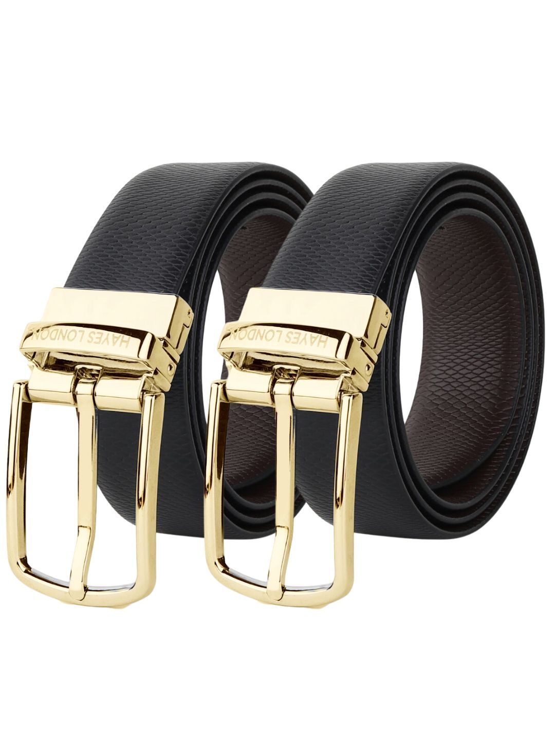 Hayes London Men Leather Belts Combo Pack Of 2 Genuine Premium Reversible Formal Belt, Black
Hayes London Men Leather Belts Combo Pack Of 2 Genuine Premium Reversible Formal Belt, Black