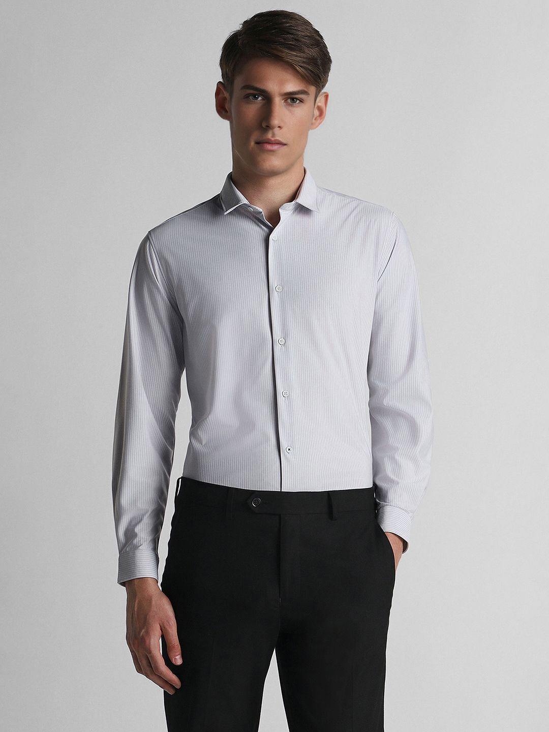 Louis Philippe Sport Men Super Slim Fit Opaque Striped Casual Shirt, Grey
Louis Philippe Sport Men Super Slim Fit Opaque Striped Casual Shirt, Grey