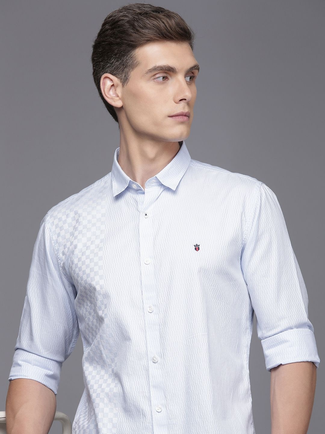 Louis Philippe Sport Super Slim Fit Checkered Pure Cotton Shirt, Blue
Louis Philippe Sport Super Slim Fit Checkered Pure Cotton Shirt, Blue