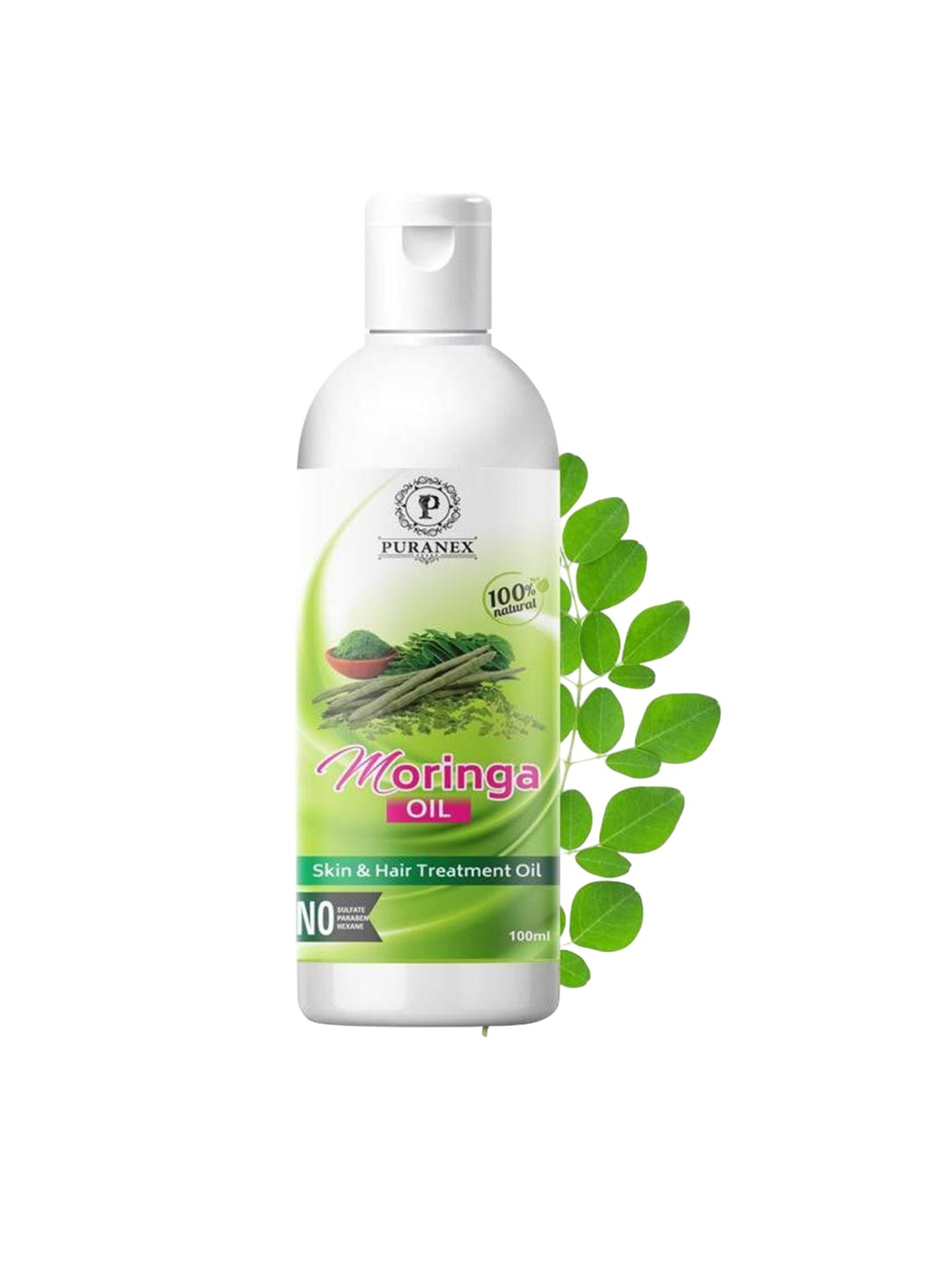 Puranex Pure & Natural Cold Pressed Moringa Oil For Split Ends & Shiny Silky Hair- 100ml, Transparent
Puranex Pure & Natural Cold Pressed Moringa Oil For Split Ends & Shiny Silky Hair- 100ml, Transparent