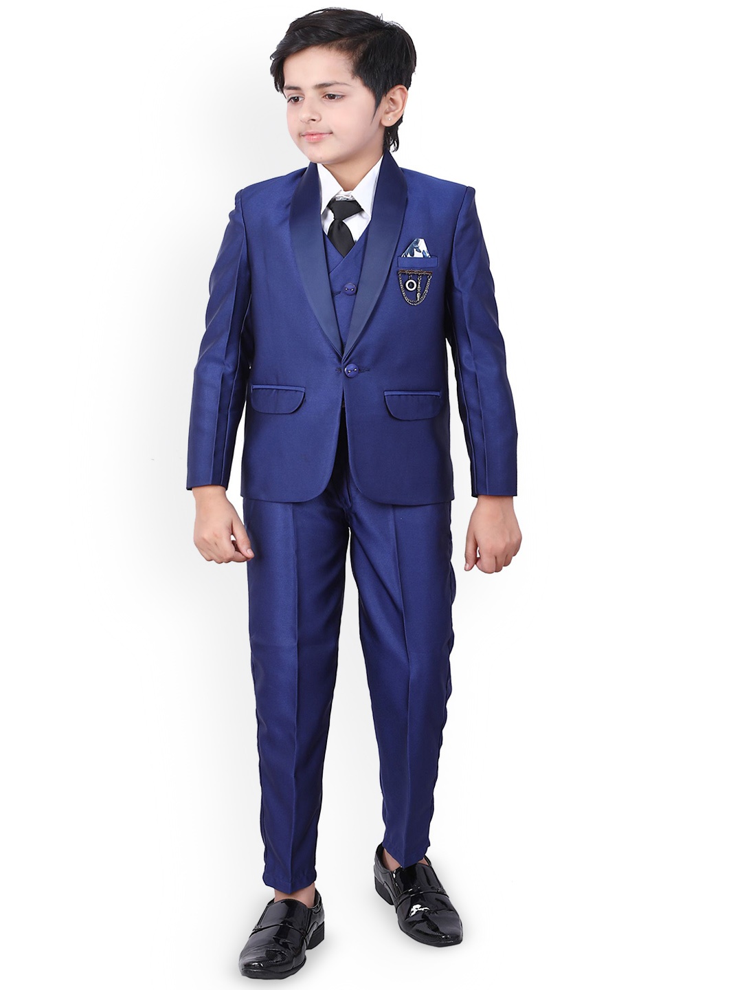 BAESD Boys Single-Breasted Five-Piece Blazer and Waistcoat with Trousers Regular Fit Suit, Blue
BAESD Boys Single-Breasted Five-Piece Blazer and Waistcoat with Trousers Regular Fit Suit, Blue