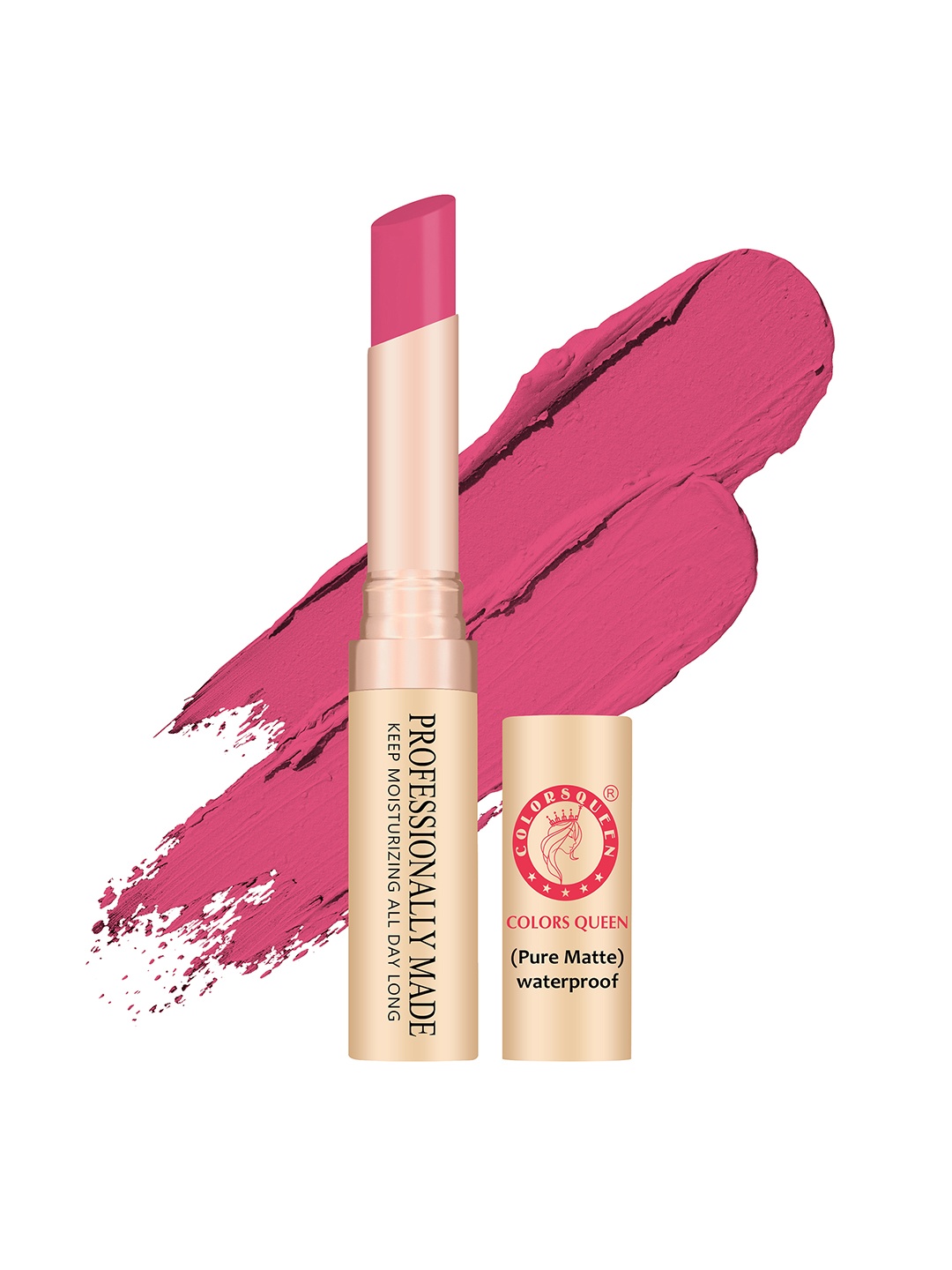 Colors Queen Professionally Made Moisturizing Pure Matte Waterproof Lipstick - Pink Wink
Colors Queen Professionally Made Moisturizing Pure Matte Waterproof Lipstick - Pink Wink