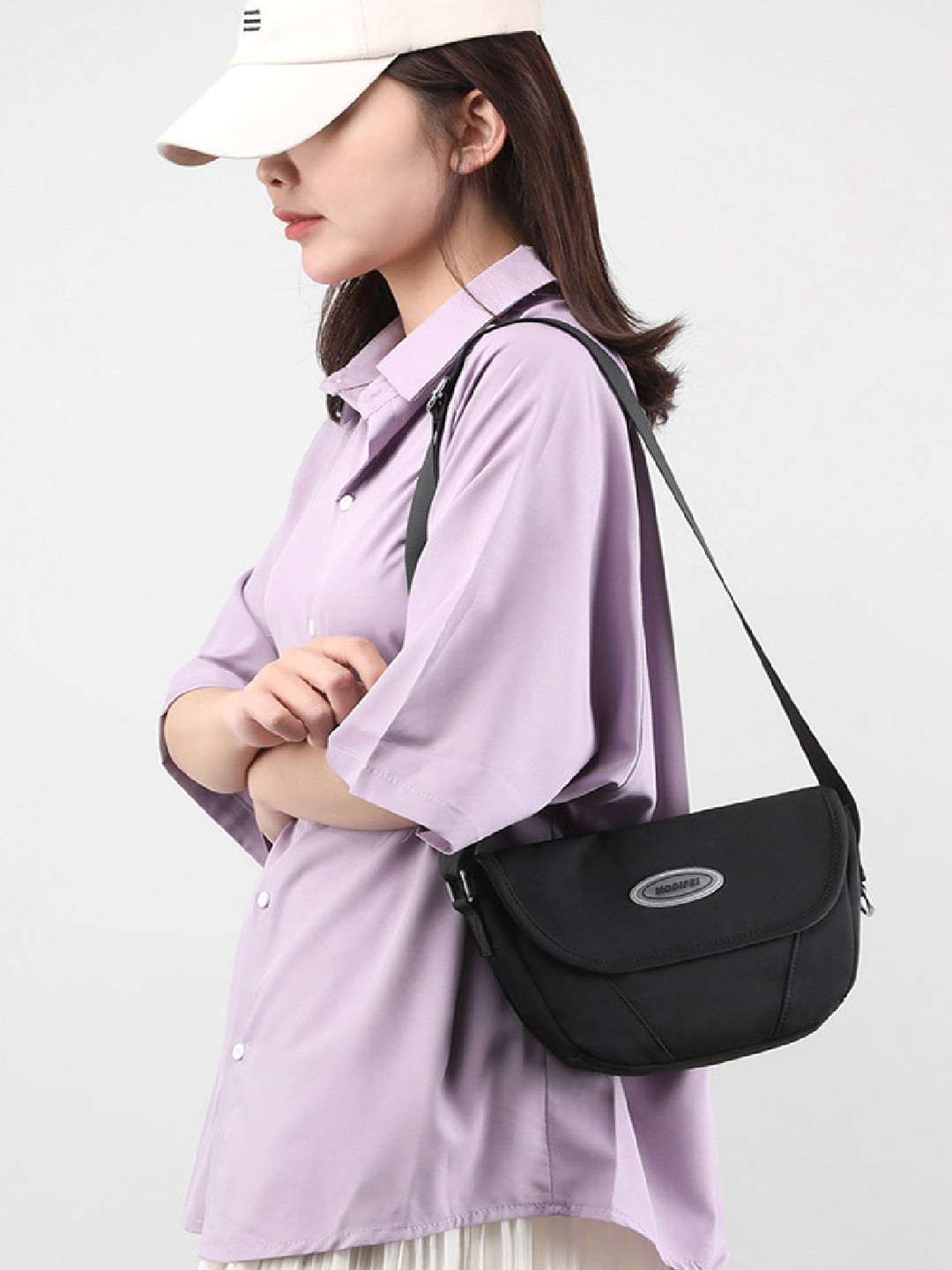 StyleCast Checked Fanny Pack, Black 
StyleCast Checked Fanny Pack, Black