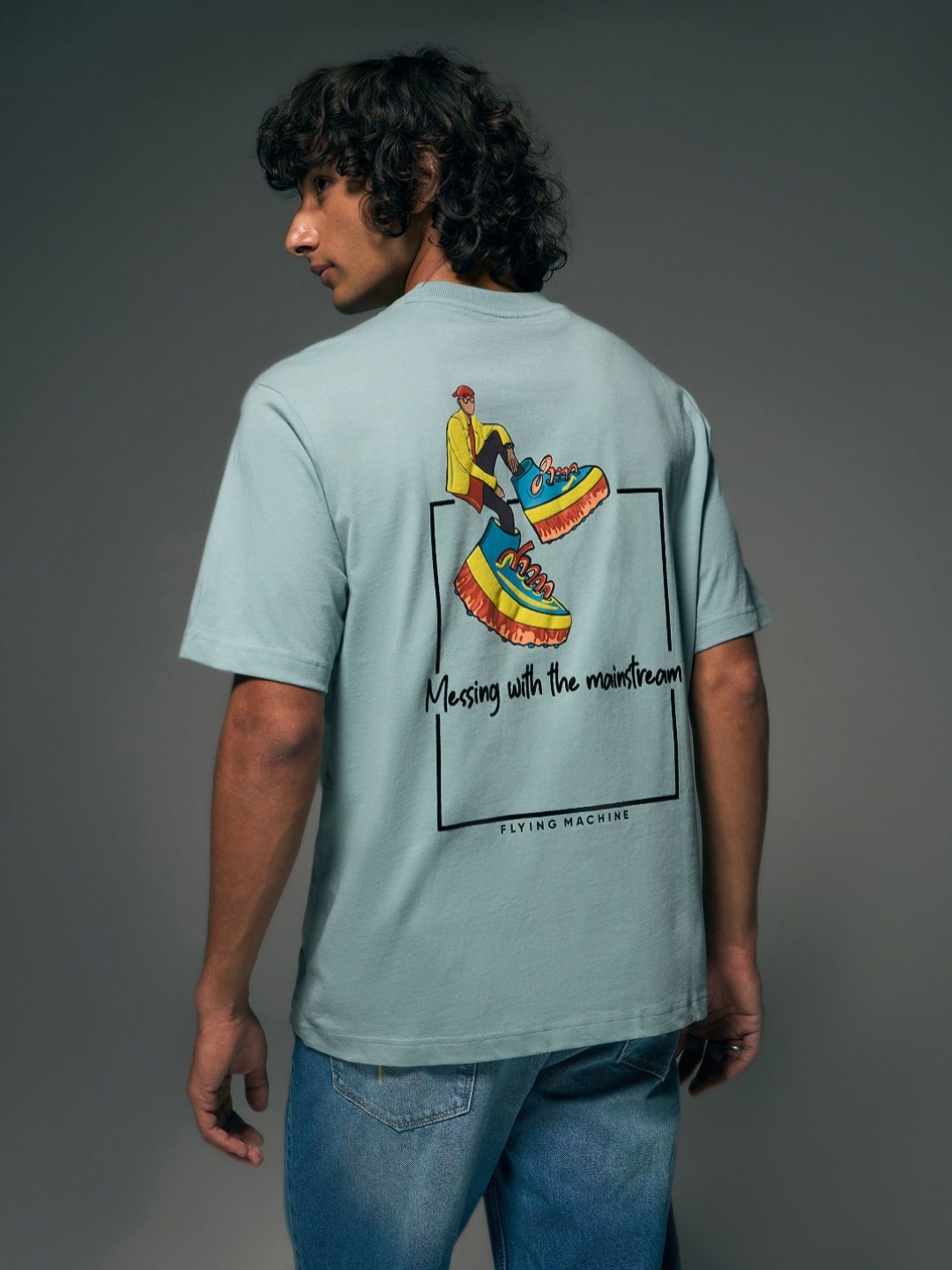 Flying Machine Street Vibe Graphic Printed Pure Cotton Relaxed Fit T-shirt, Blue
Flying Machine Street Vibe Graphic Printed Pure Cotton Relaxed Fit T-shirt, Blue