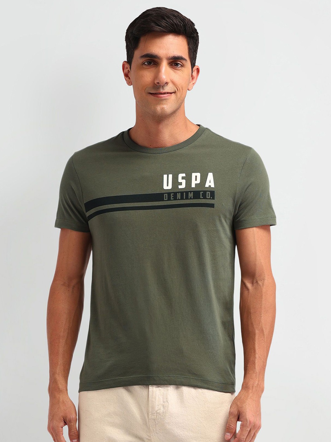 U.S. Polo Assn. Denim Co. Men Typography Printed Round Neck Cotton Slim Fit T-shirt, Green
U.S. Polo Assn. Denim Co. Men Typography Printed Round Neck Cotton Slim Fit T-shirt, Green