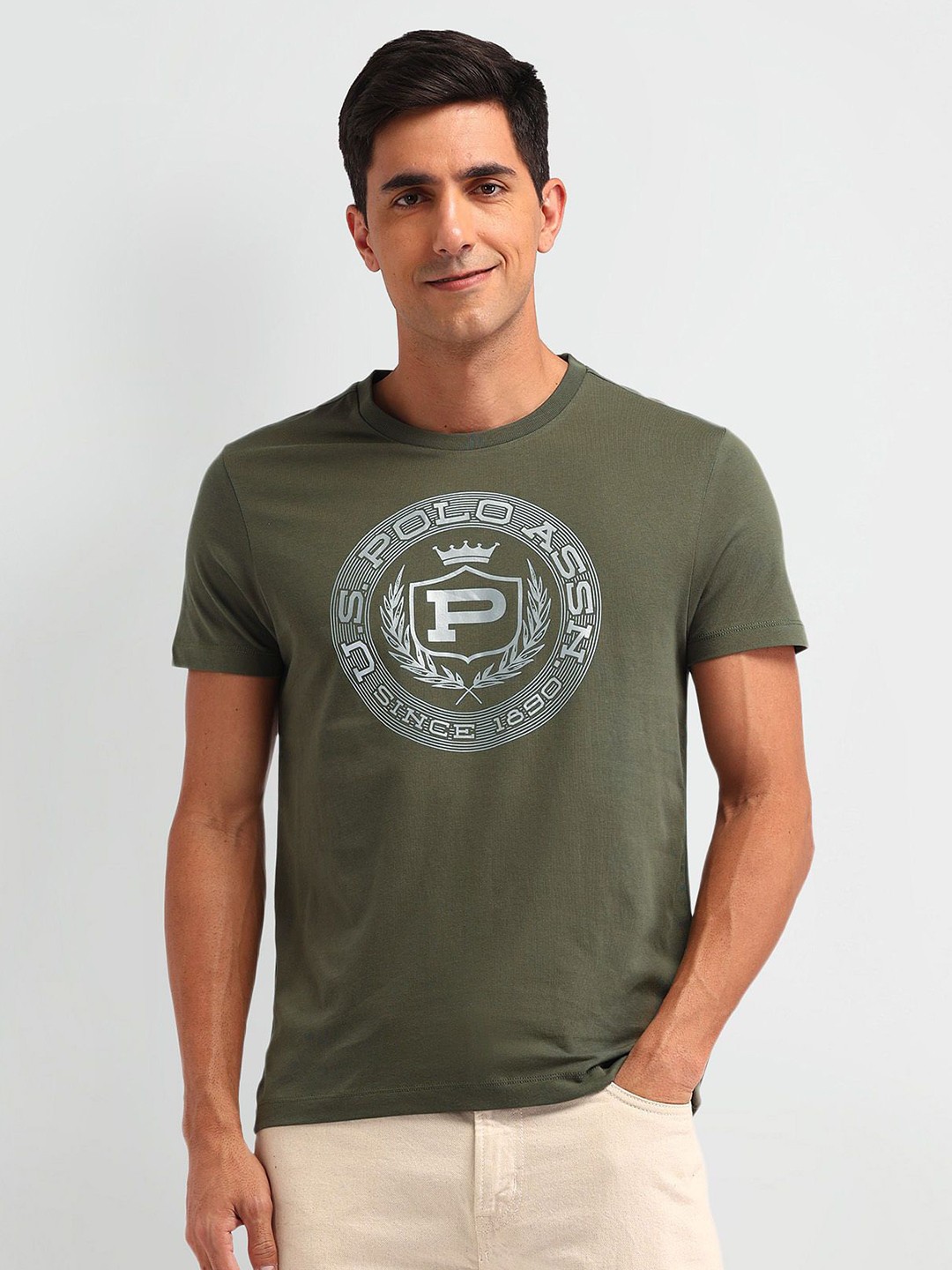 U.S. Polo Assn. Denim Co. Men Typography Printed Round Neck Cotton Slim Fit T-shirt, Green
U.S. Polo Assn. Denim Co. Men Typography Printed Round Neck Cotton Slim Fit T-shirt, Green