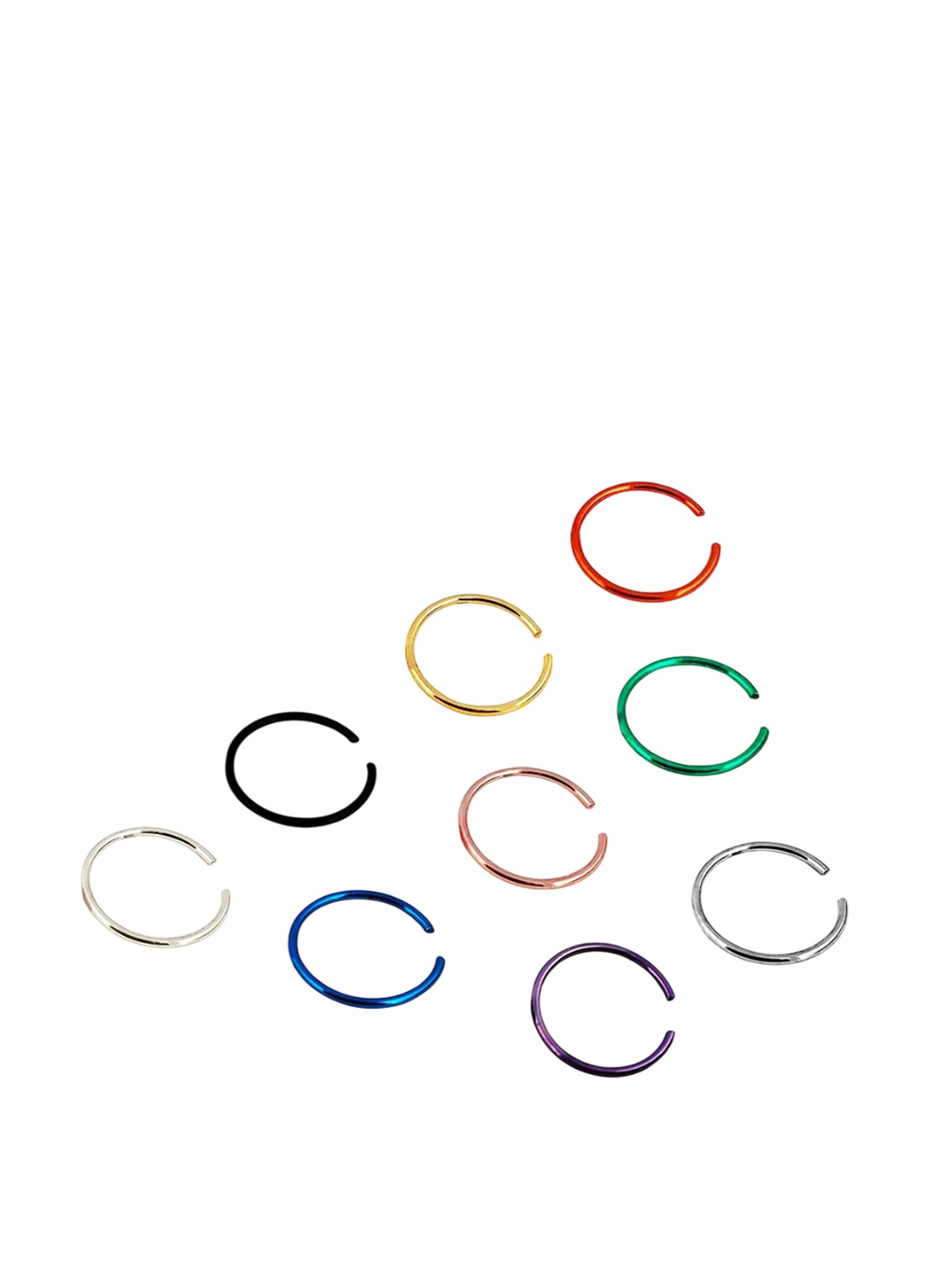 VAMA Unisex Set of 25 Metal Lip Nose Tongue Ring Stainless Steel Round Thin Studs, Multi
VAMA Unisex Set of 25 Metal Lip Nose Tongue Ring Stainless Steel Round Thin Studs, Multi