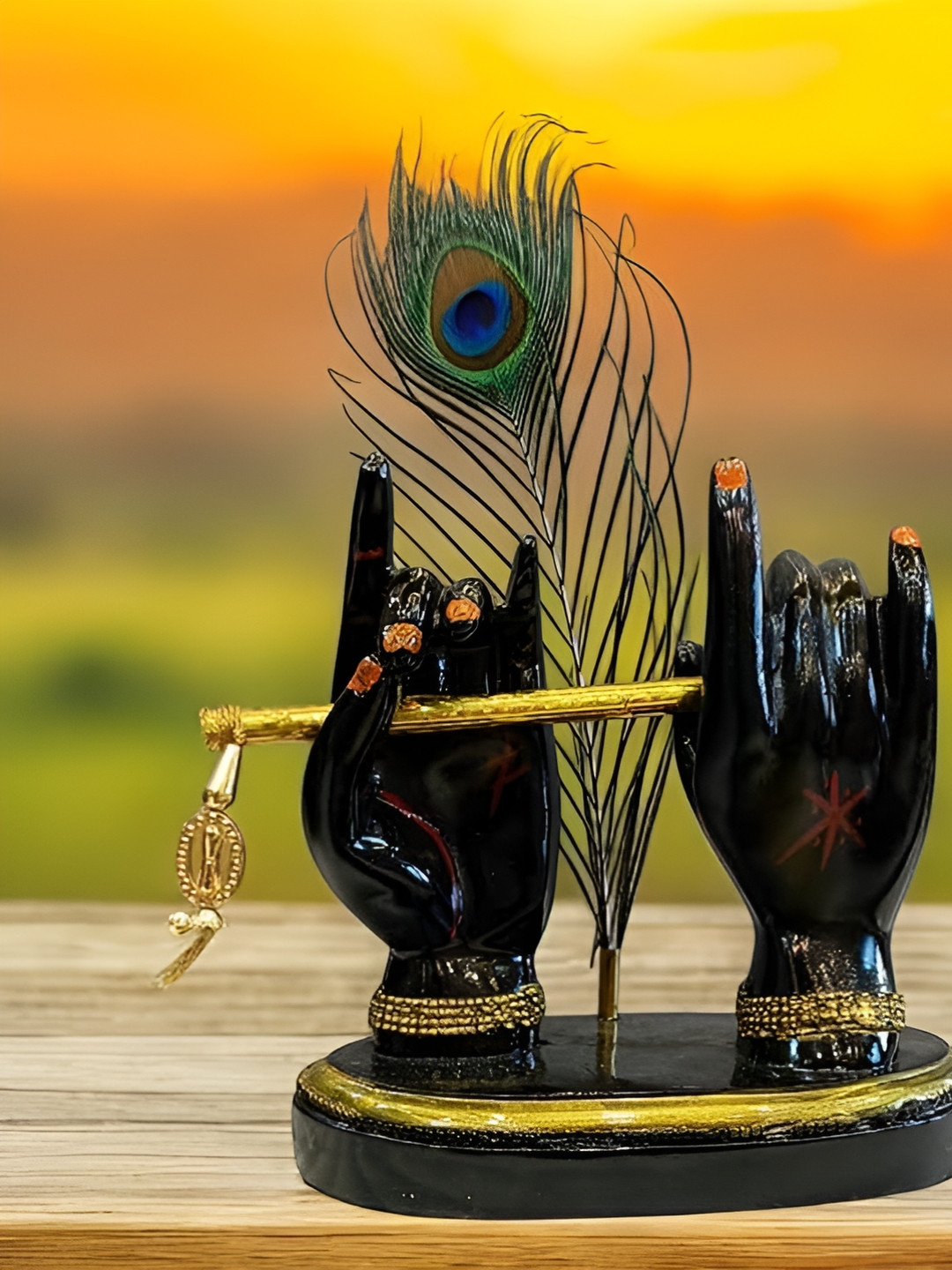 NAYRA HANDICRAFTS Krishna Flute Hand Statue Showpiece, Black
NAYRA HANDICRAFTS Krishna Flute Hand Statue Showpiece, Black