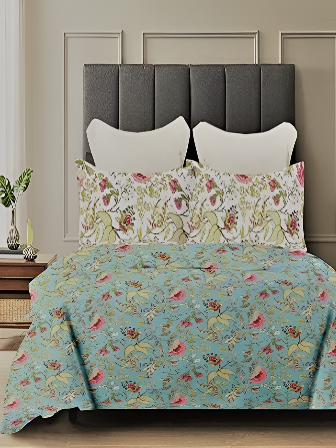 Trance Home Linen 180TC Printed Zippered Queen Rajai Cover/Blanket Cover with 2 Pillow Covers, Green
Trance Home Linen 180TC Printed Zippered Queen Rajai Cover/Blanket Cover with 2 Pillow Covers, Green