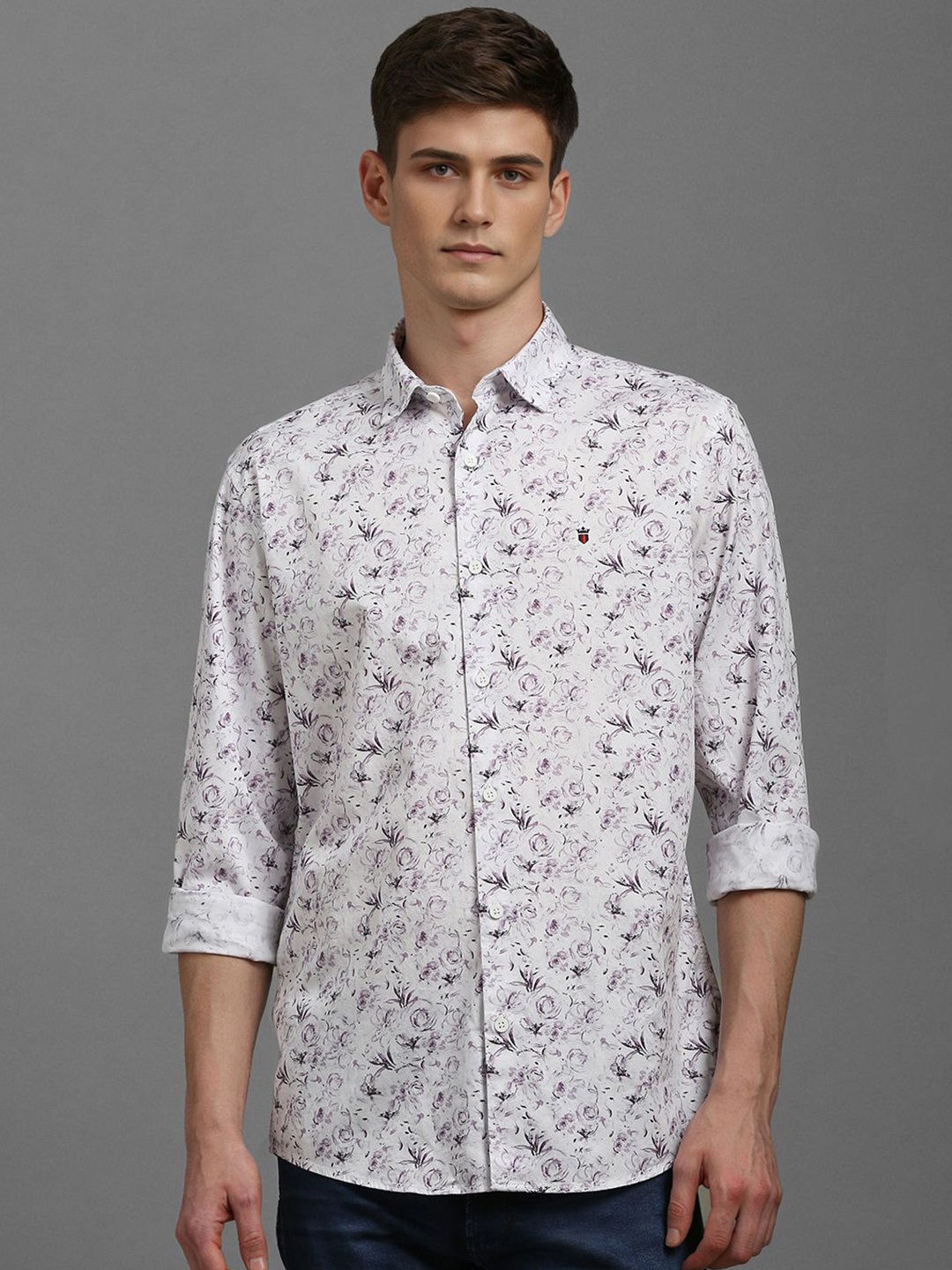 Louis Philippe Jeans Men Spread Collar Floral Printed Cotton Slim Fit Casual Shirt, White
Louis Philippe Jeans Men Spread Collar Floral Printed Cotton Slim Fit Casual Shirt, White