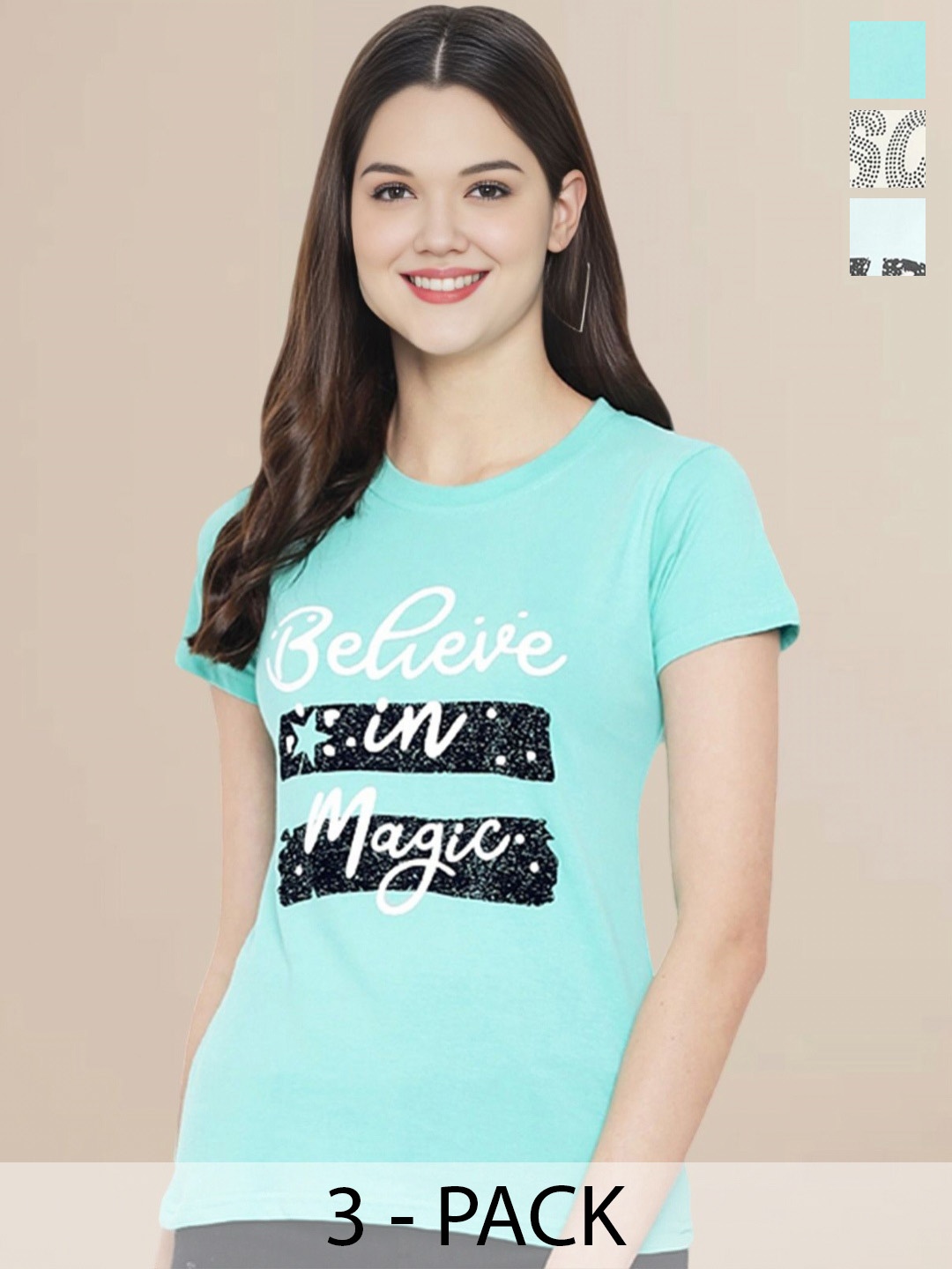 Metronaut Women Pack Of 3 Typography Printed Round Neck Cotton T-shirts, Off white
Metronaut Women Pack Of 3 Typography Printed Round Neck Cotton T-shirts, Off white