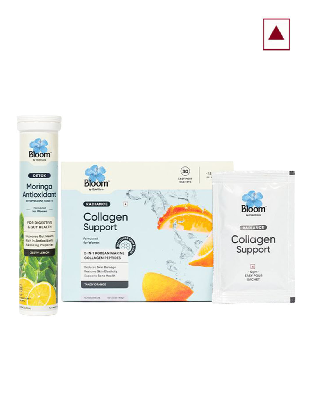 Bloom Moringa Antioxidants & Collagen + Antioxidants Combo - 20 Tablets & 30 Sachets, White
Bloom Moringa Antioxidants & Collagen + Antioxidants Combo - 20 Tablets & 30 Sachets, White